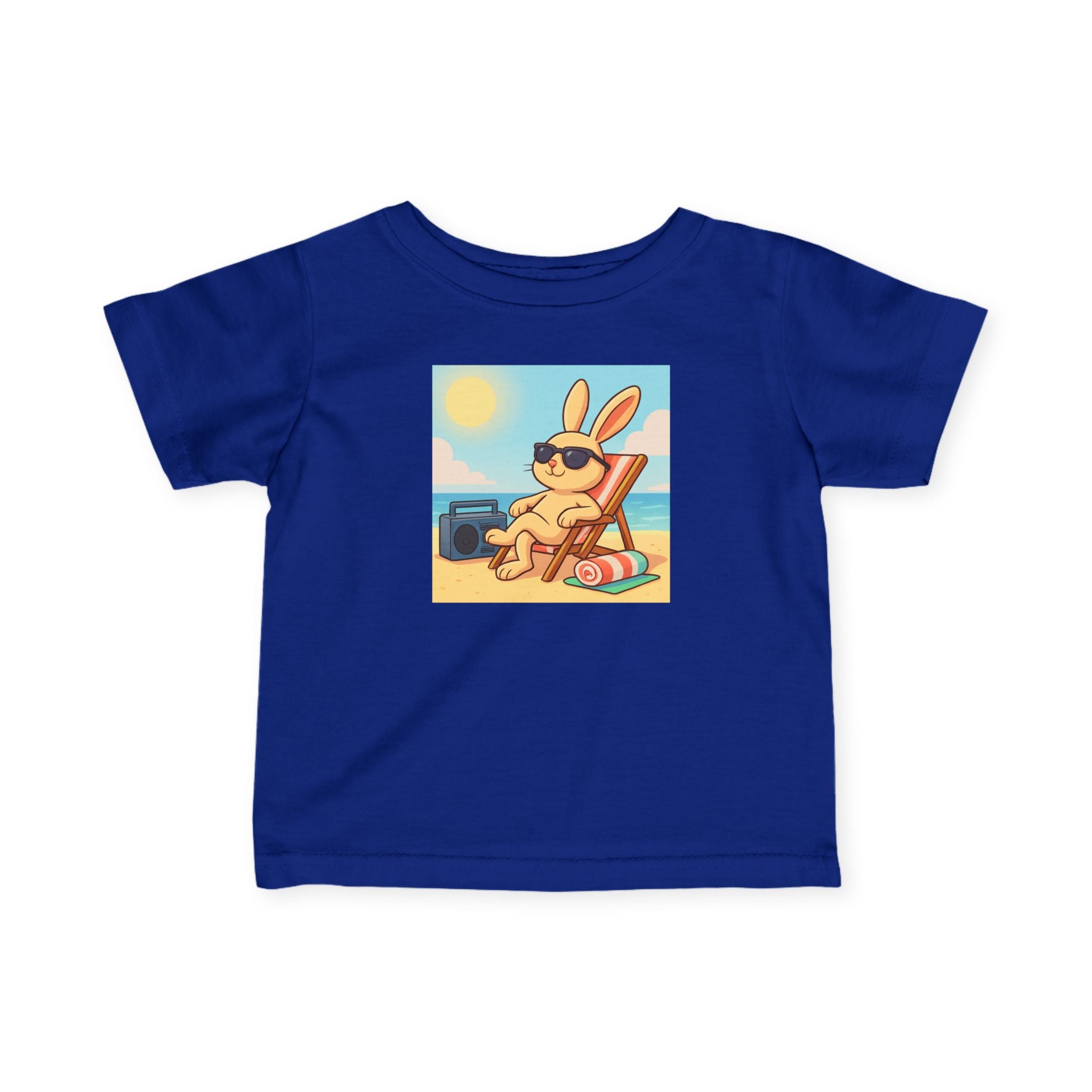 Rabbit Summer Themed - Beach Rabbit Sunbathing Jersey Tee