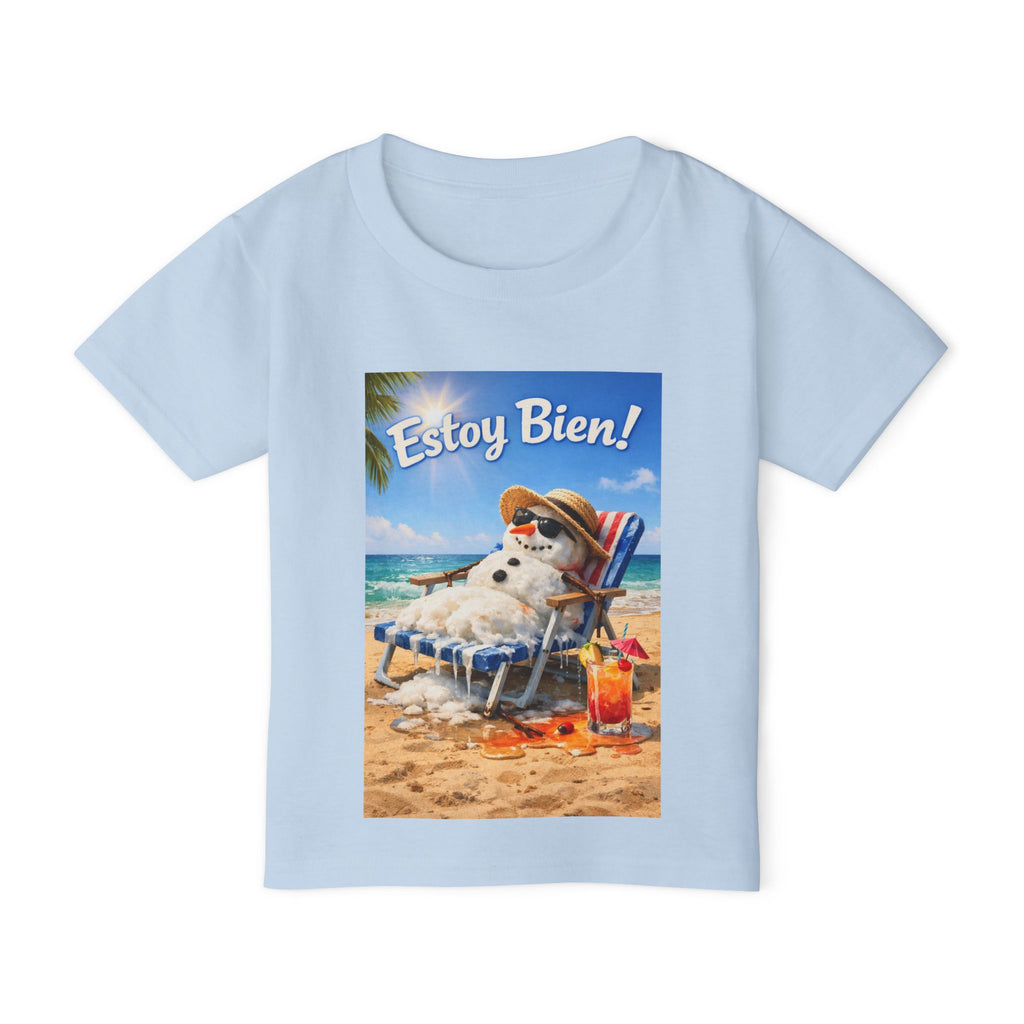 "I'm Fine" Melting Snowman Toddler T-Shirt — 'Estoy Bien" Spanish Tee