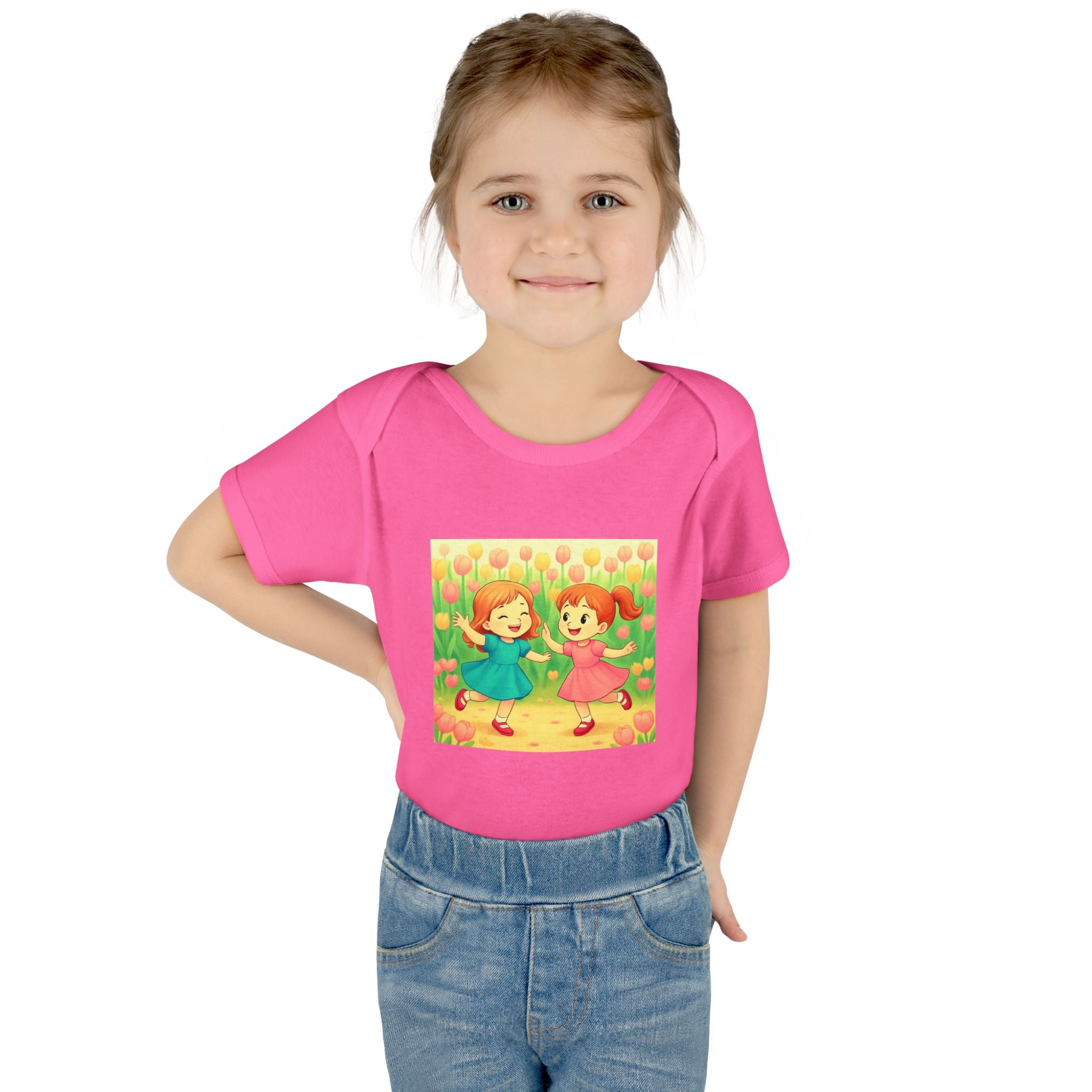 Baby Bodysuit — Spring Tulips Flowers