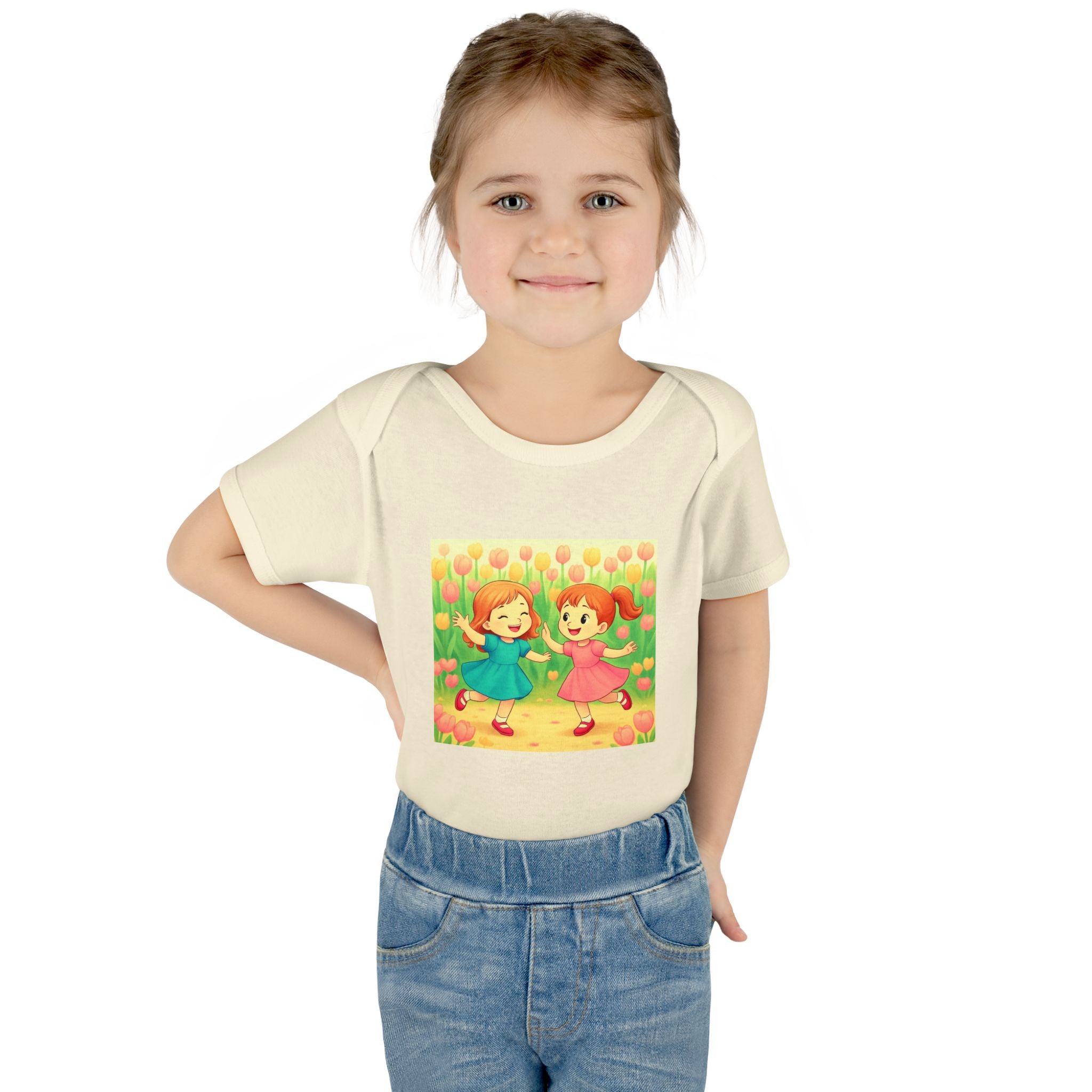 Baby Bodysuit — Spring Tulips Flowers