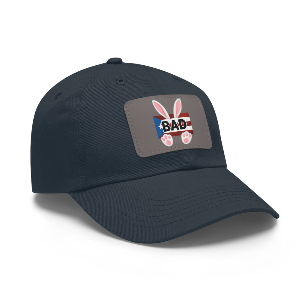 Dad Hat — "Puerto Rico Bunny" Leather Patch Baseball Cap