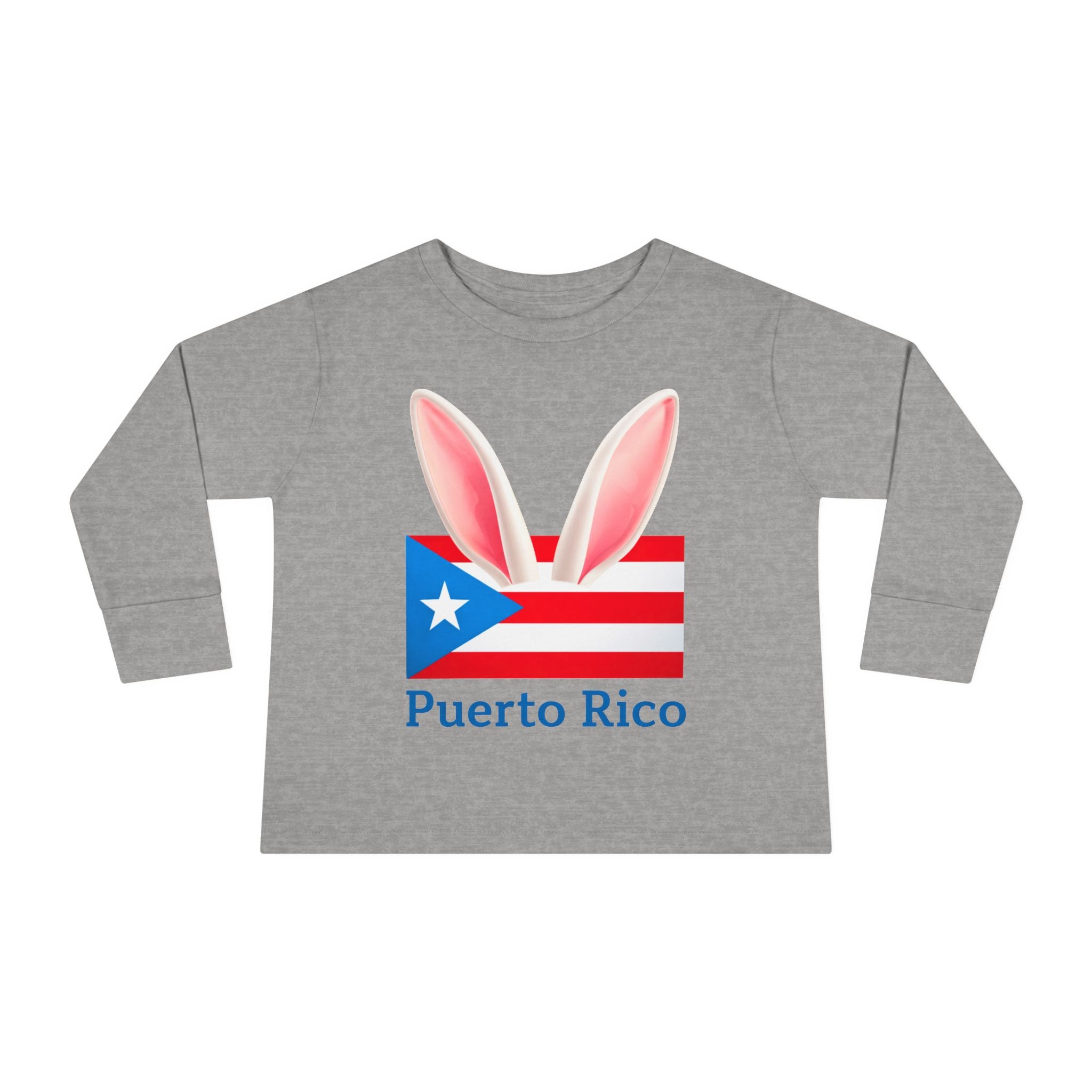 Puerto Rico Bunny Ears Toddler Long Sleeve Tee