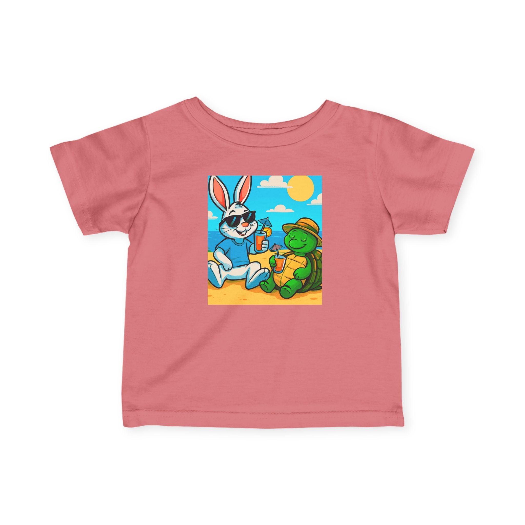 Infant Tee — Beach Bunny & Turtle Friends Graphic