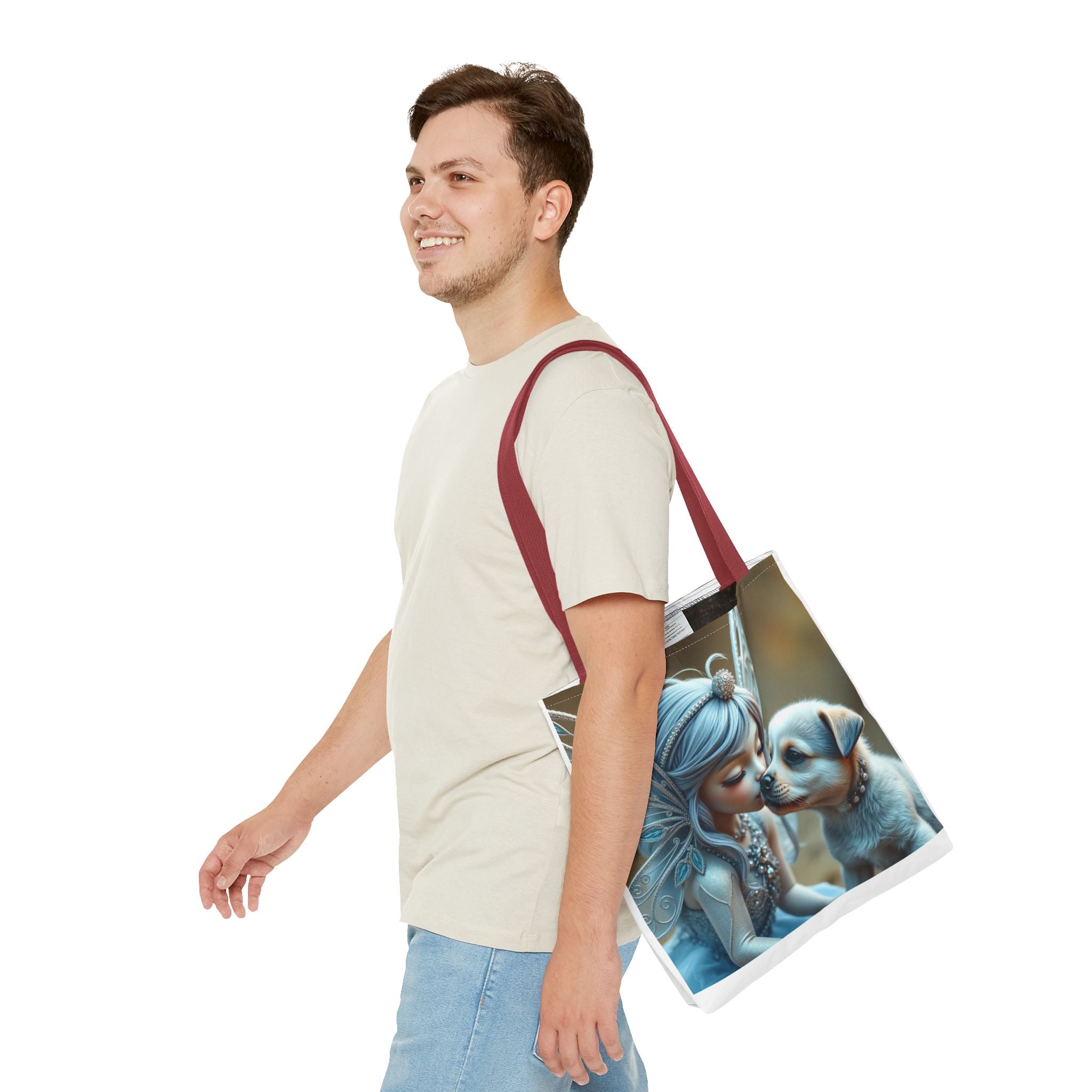 Magical Fairy Puppy Tote Bag – Fairy Portrait All-Over Print