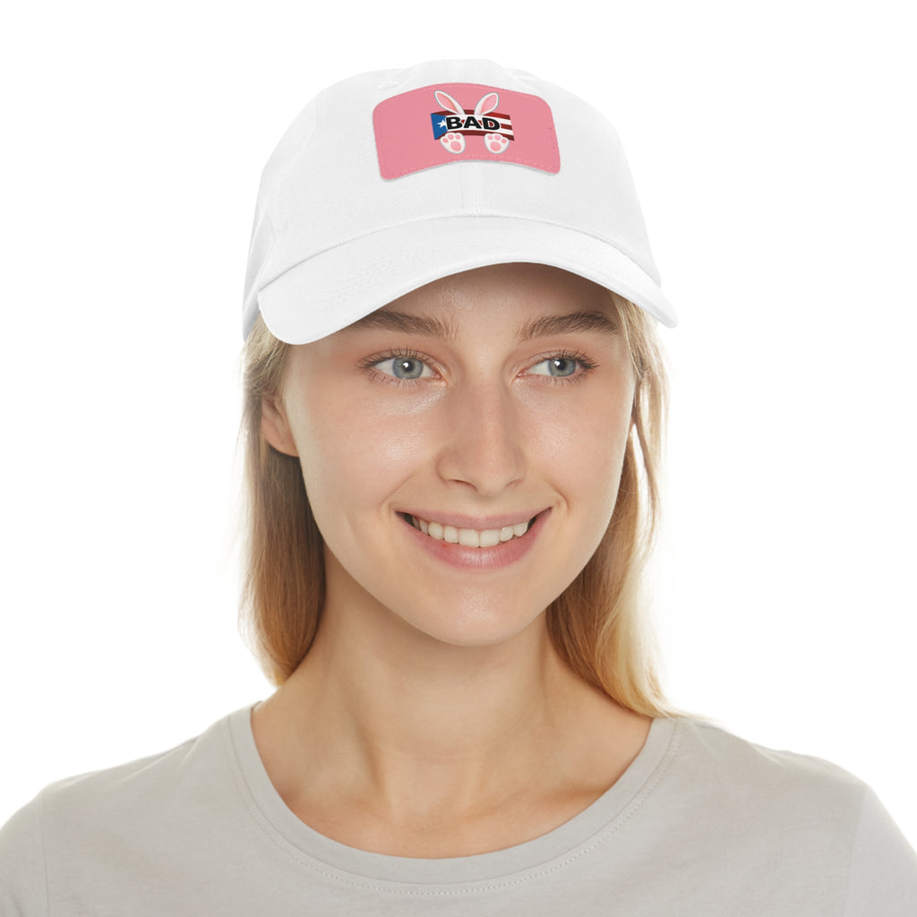 Dad Hat — "Puerto Rico Bunny" Leather Patch Baseball Cap