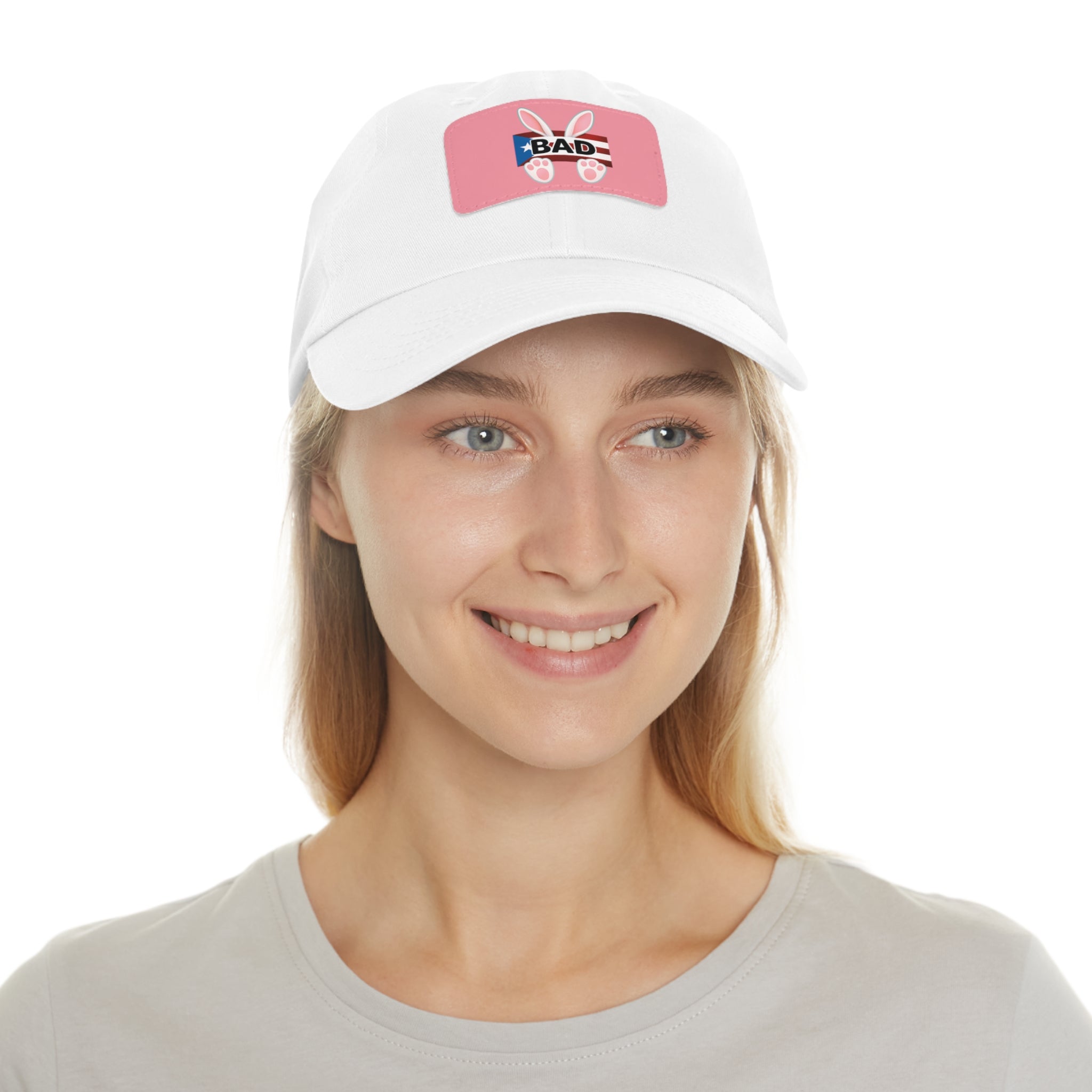 Dad Hat — "Puerto Rico Bunny" Leather Patch Baseball Cap