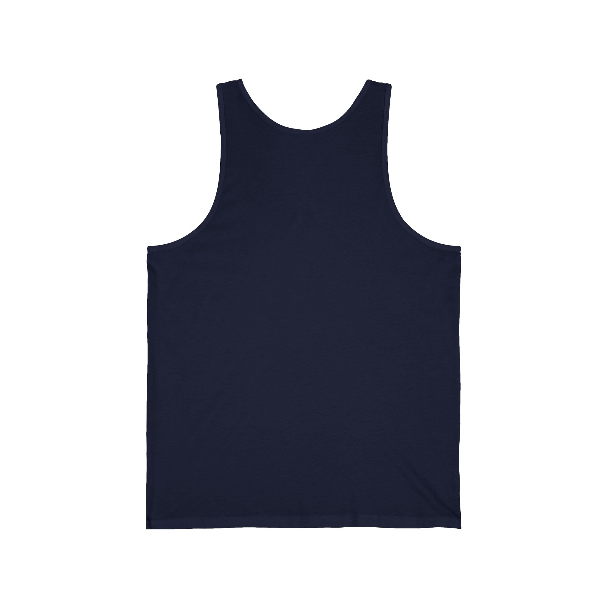 Blue Floral Square Tank Top — Minimal Violet Blossom Design
