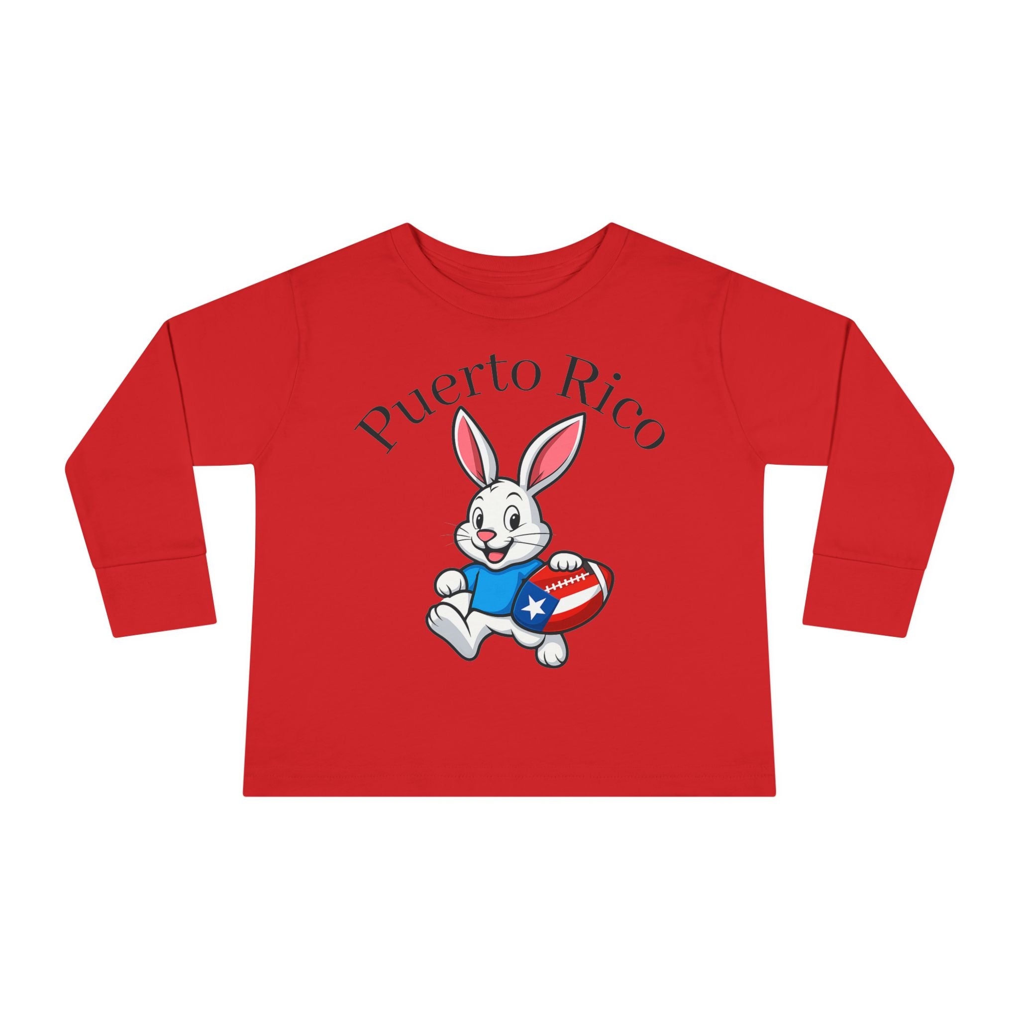 Benito Bowl Cartoon Toddler Long Sleeve Tee | USA Stars Stripes