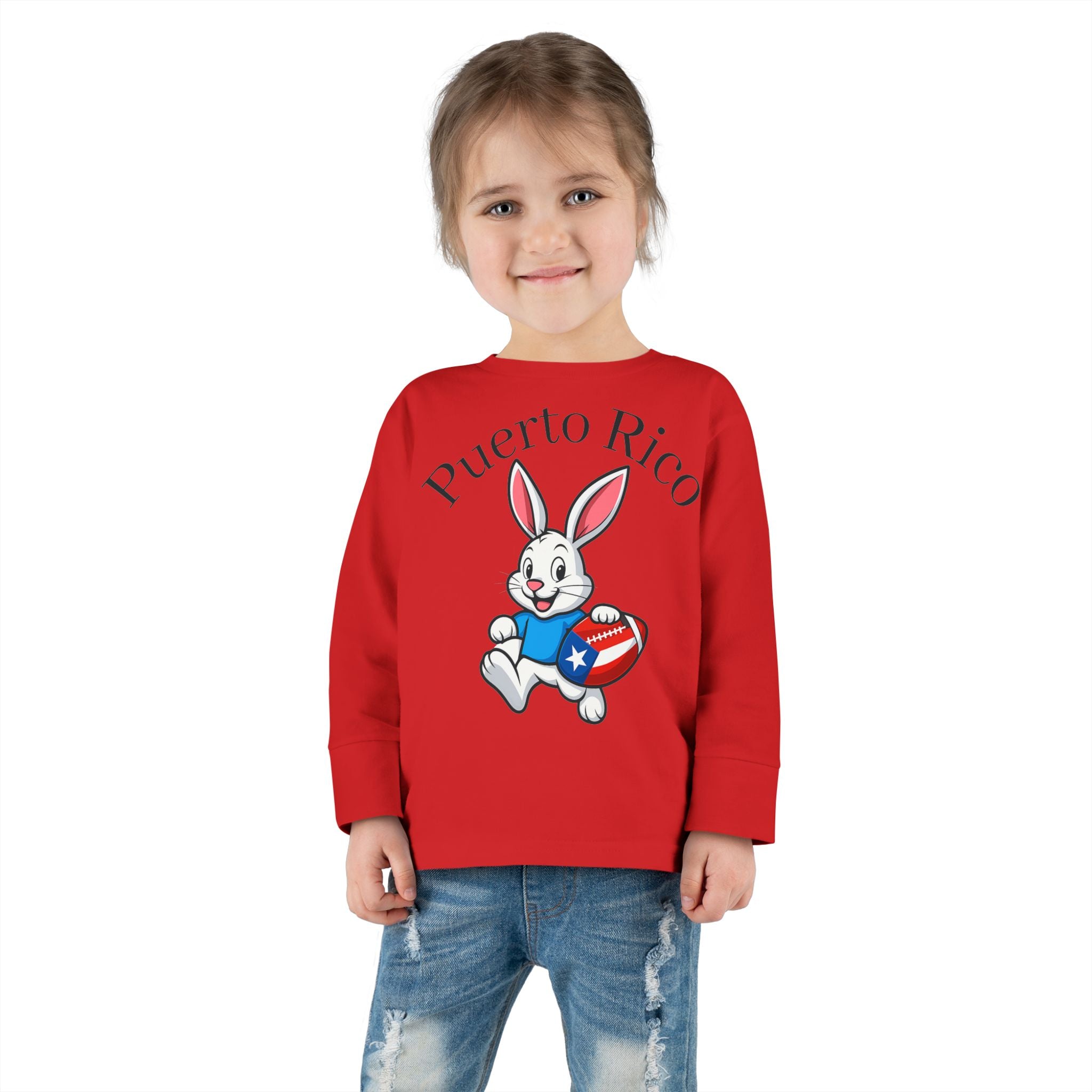 Benito Bowl Cartoon Toddler Long Sleeve Tee | USA Stars Stripes