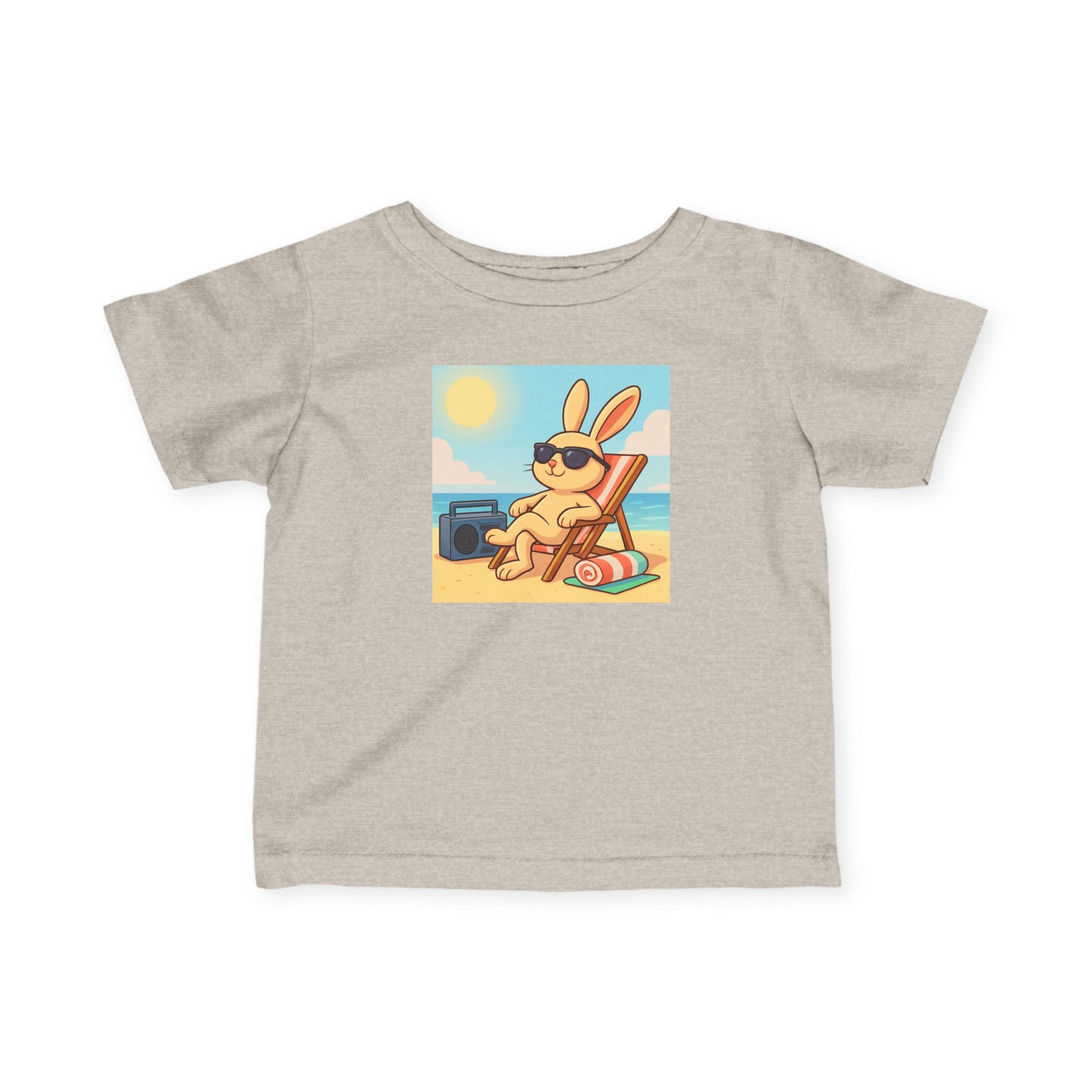 Rabbit Summer Themed - Beach Rabbit Sunbathing Jersey Tee