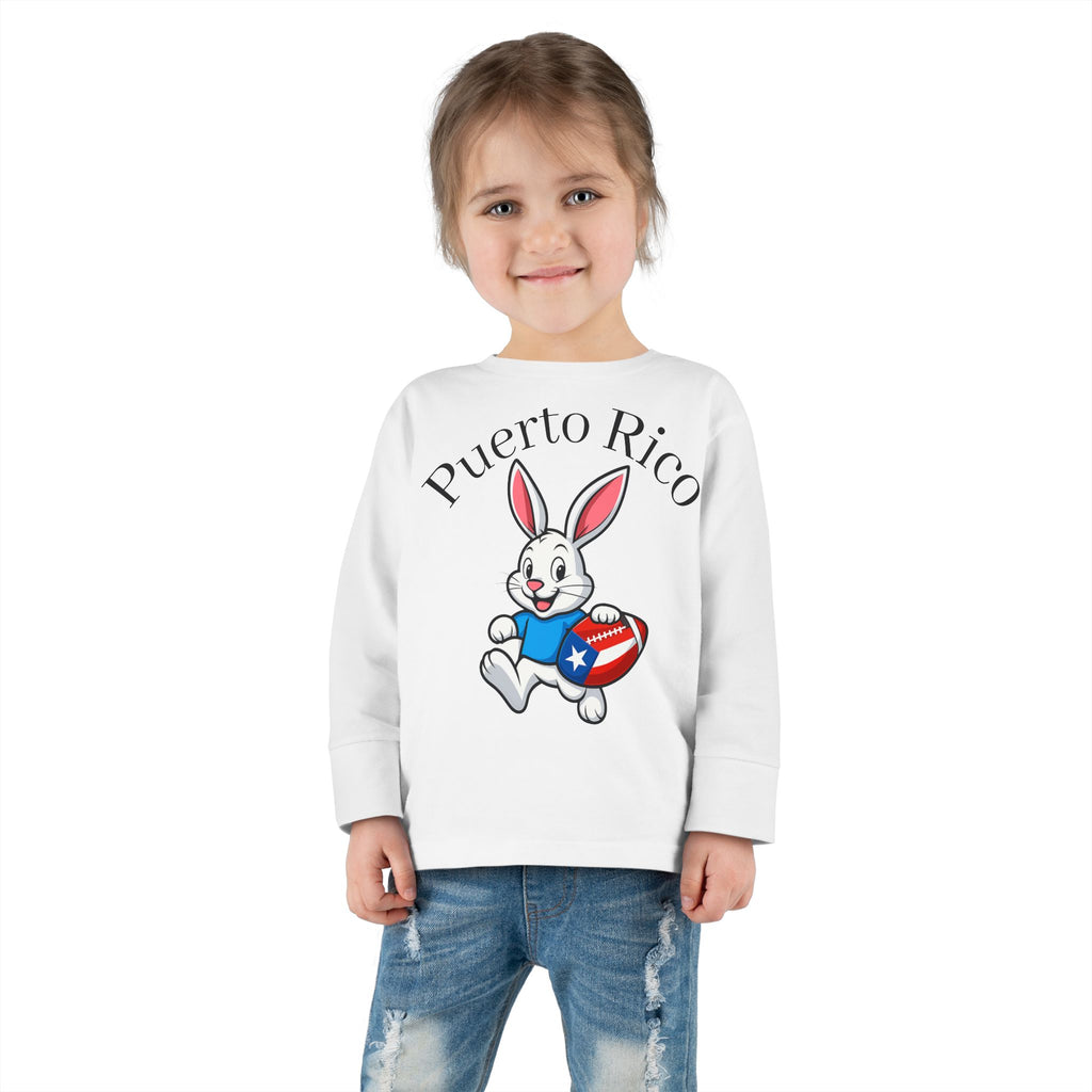 Benito Bowl Cartoon Toddler Long Sleeve Tee | USA Stars Stripes