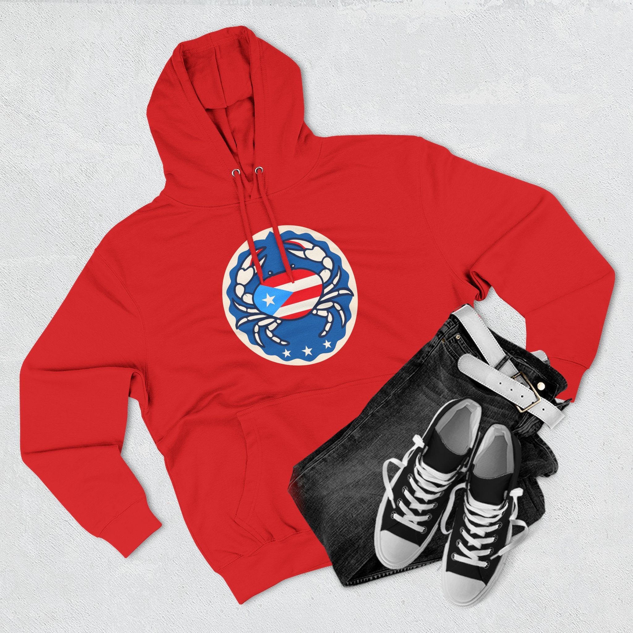 Puerto Rico Crab Hoodie / Cangrejo Sweatshirt, Island Sweatshirt