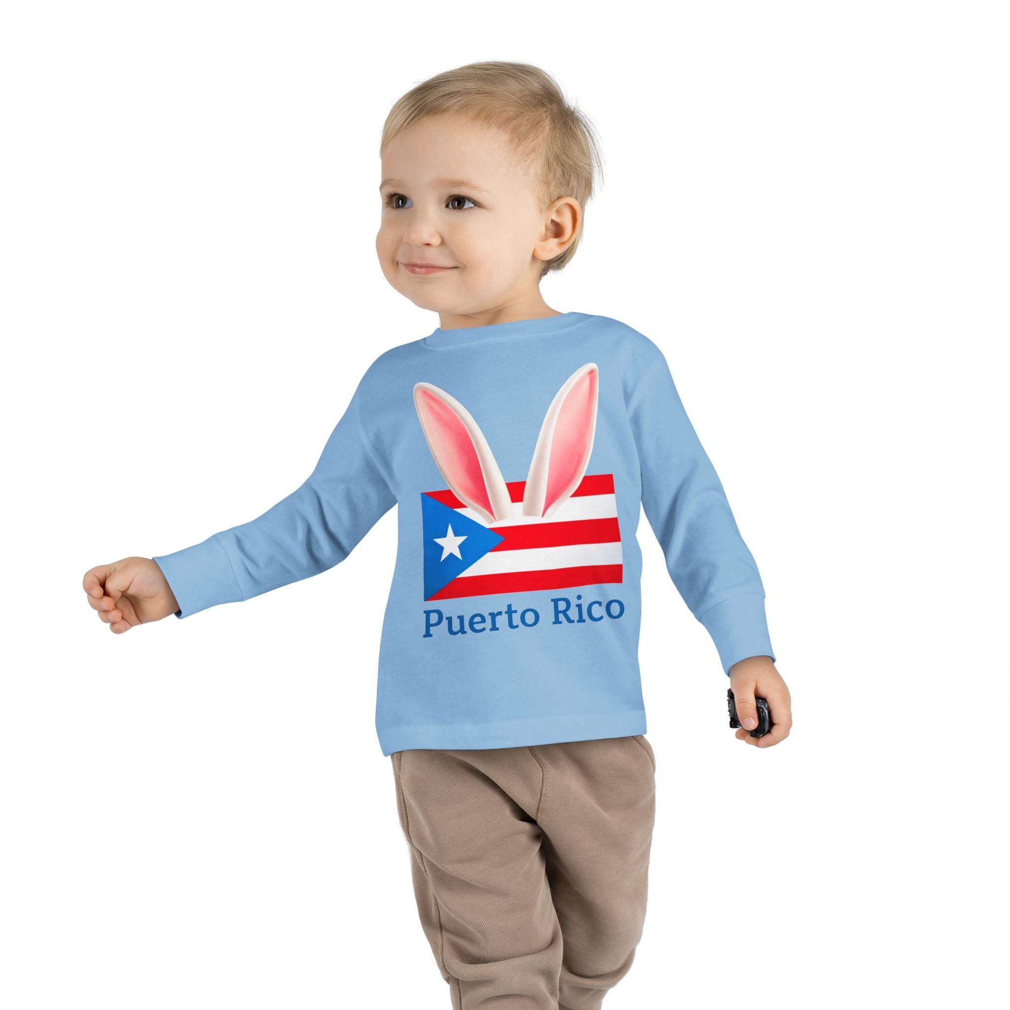 Puerto Rico Bunny Ears Toddler Long Sleeve Tee