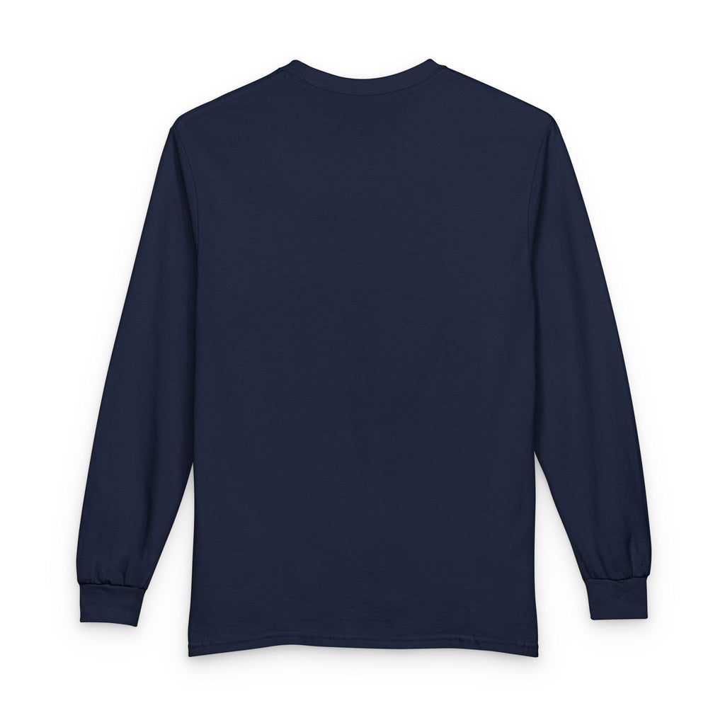 Red, White and "Azure" Blue Hibiscus Long Sleeve T-Shirt | Puerto Rico Love