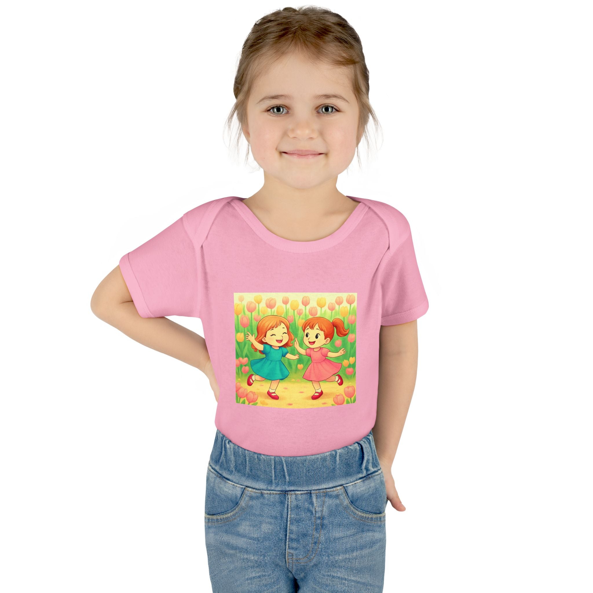 Baby Bodysuit — Spring Tulips Flowers