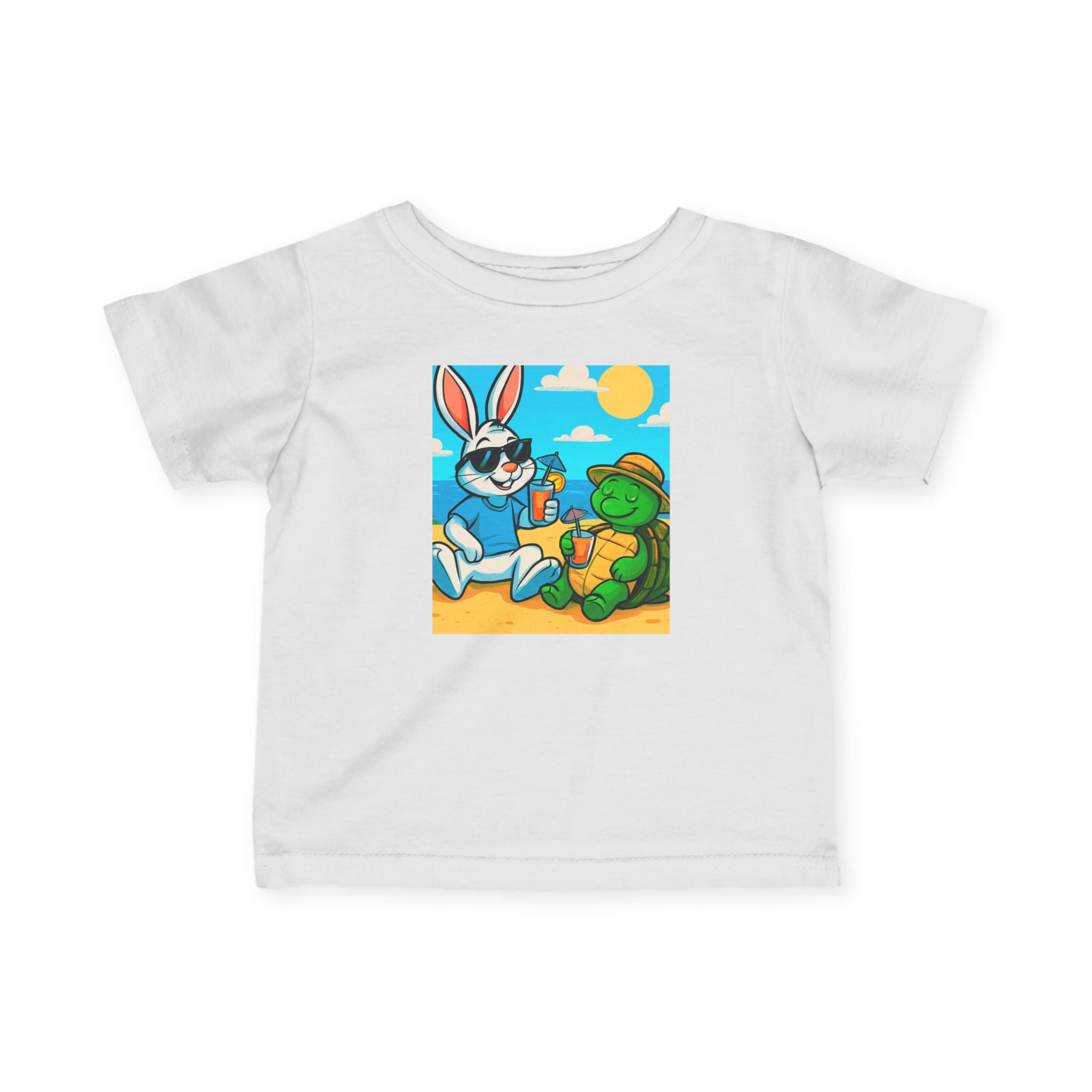 Infant Tee — Beach Bunny & Turtle Friends Graphic