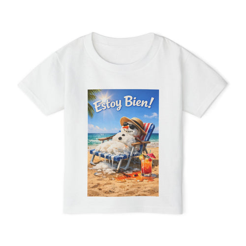 "I'm Fine" Melting Snowman Toddler T-Shirt — 'Estoy Bien" Spanish Tee