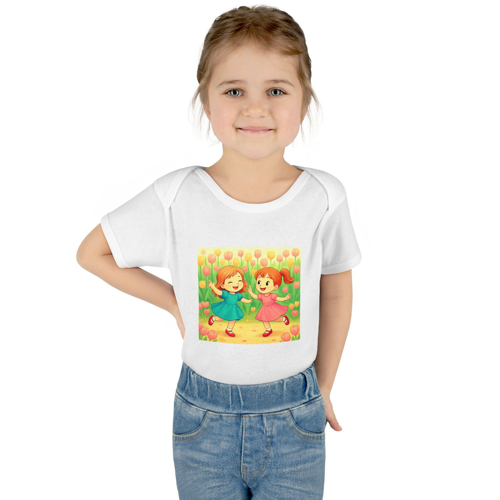 Baby Bodysuit — Spring Tulips Flowers