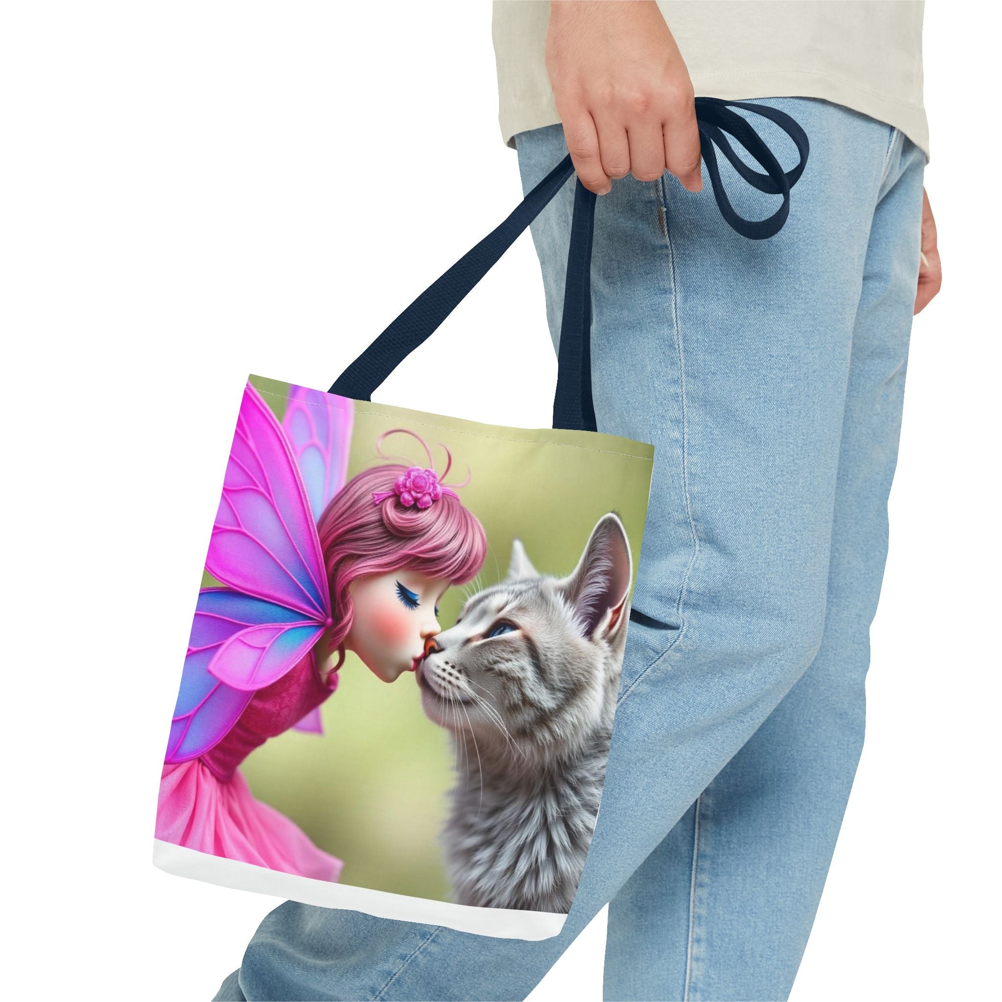 Magical Fairy Cat Tote Bag — Fairy Cat Art Tote