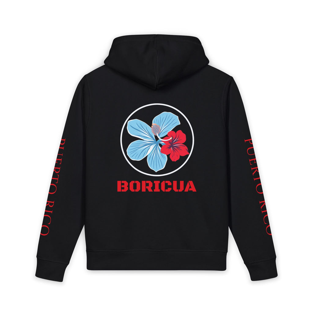 "Azure" Blue and Red Tropical Island Design - Sweatshirt - 80% organic ring-spun combed cotton, 20% recycled polyester