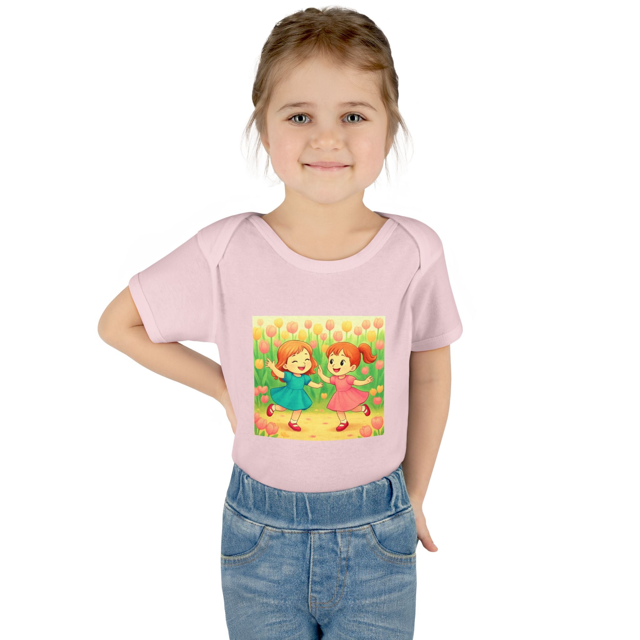 Baby Bodysuit — Spring Tulips Flowers