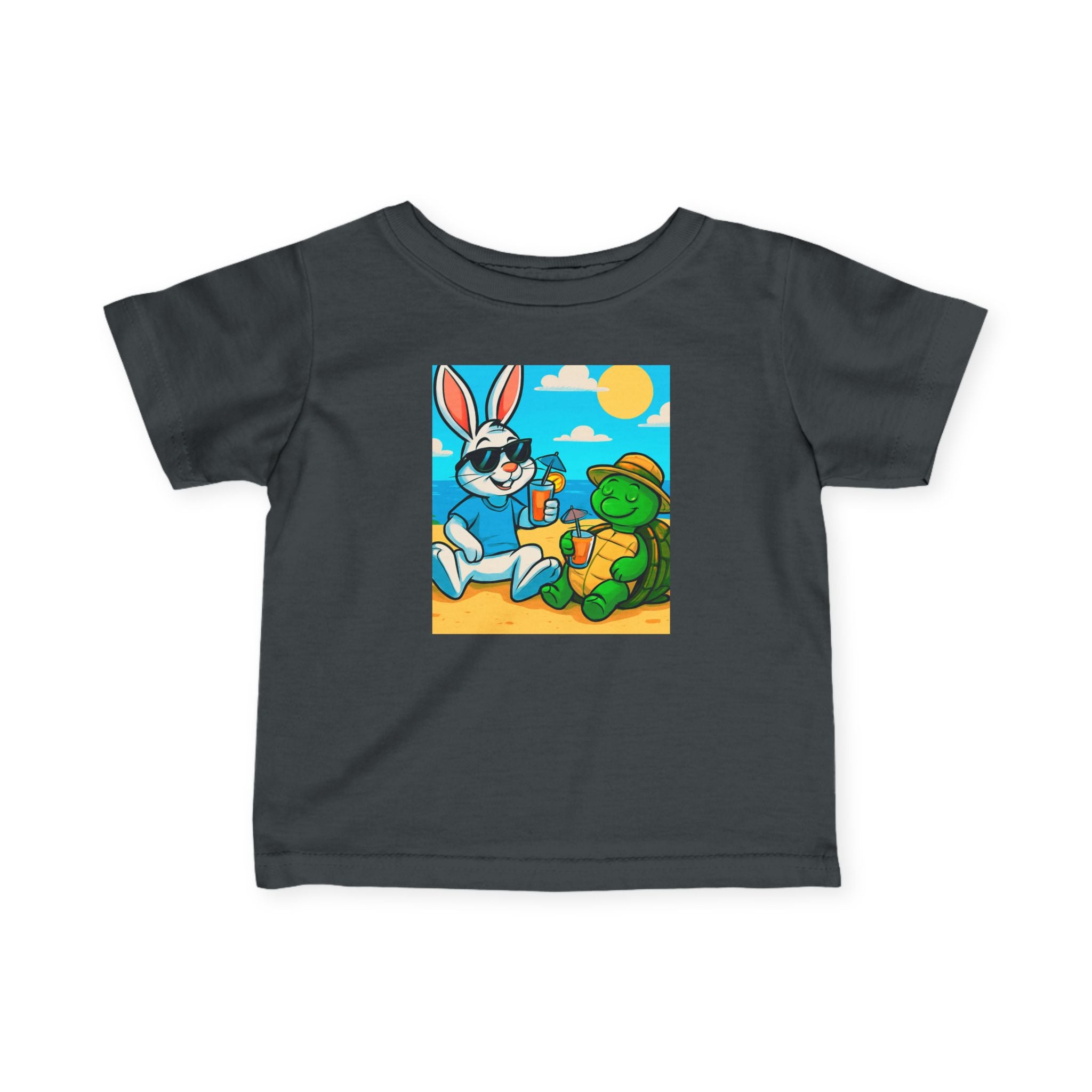Infant Tee — Beach Bunny & Turtle Friends Graphic