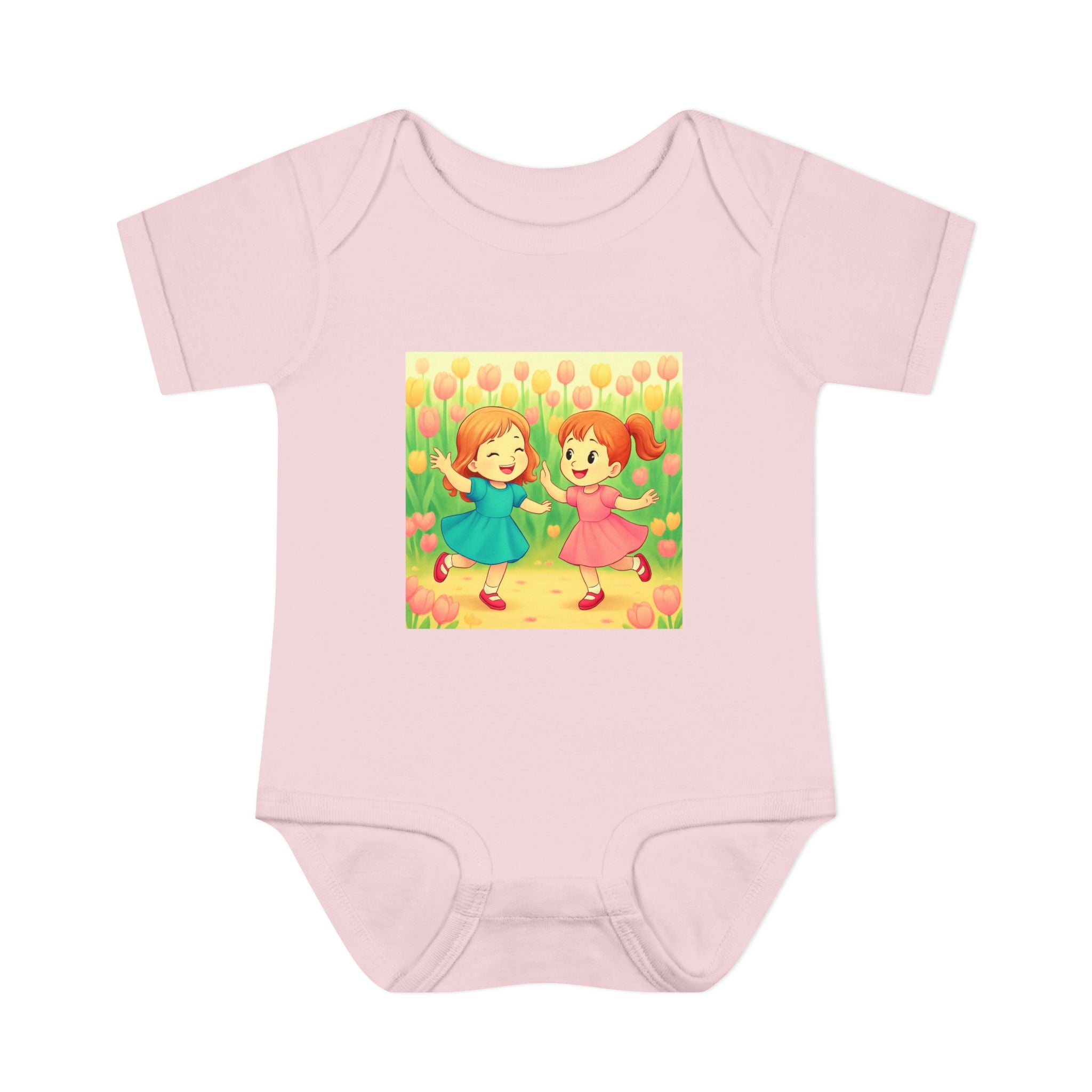 Baby Bodysuit — Spring Tulips Flowers