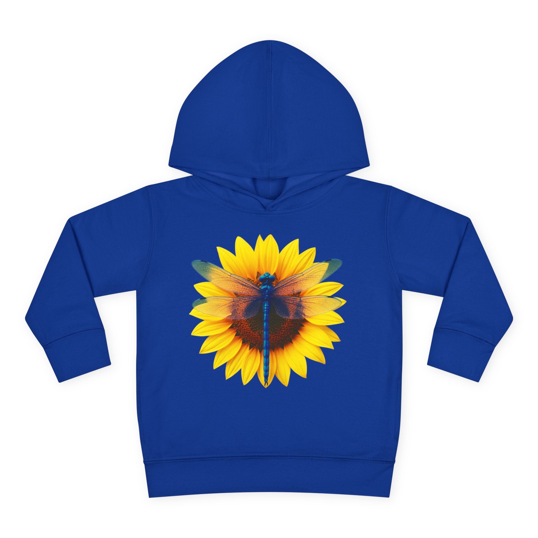 Toddler Hoodie — Sunflower Dragonfly Graphic Pullover