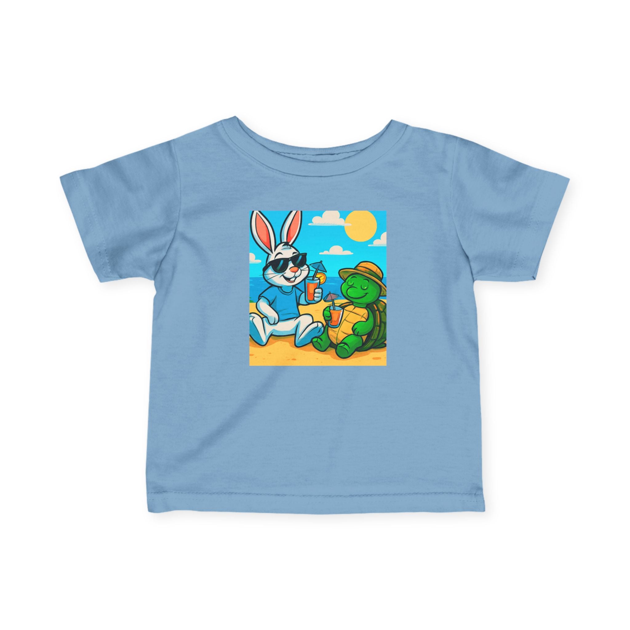 Infant Tee — Beach Bunny & Turtle Friends Graphic