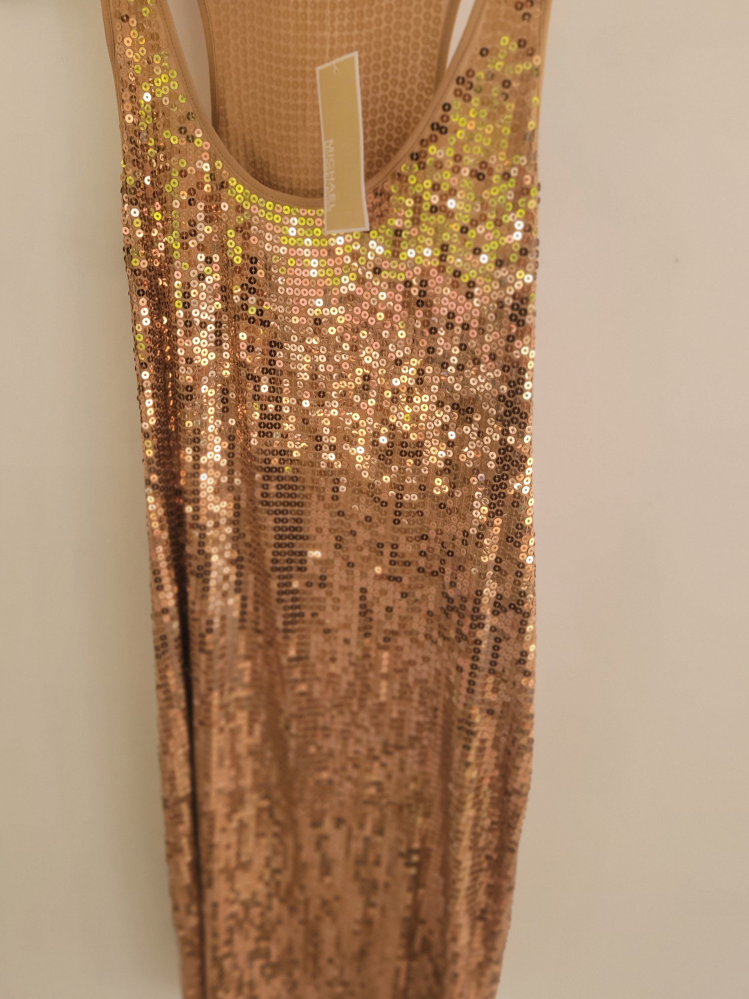 Gold Racerback Dress Small