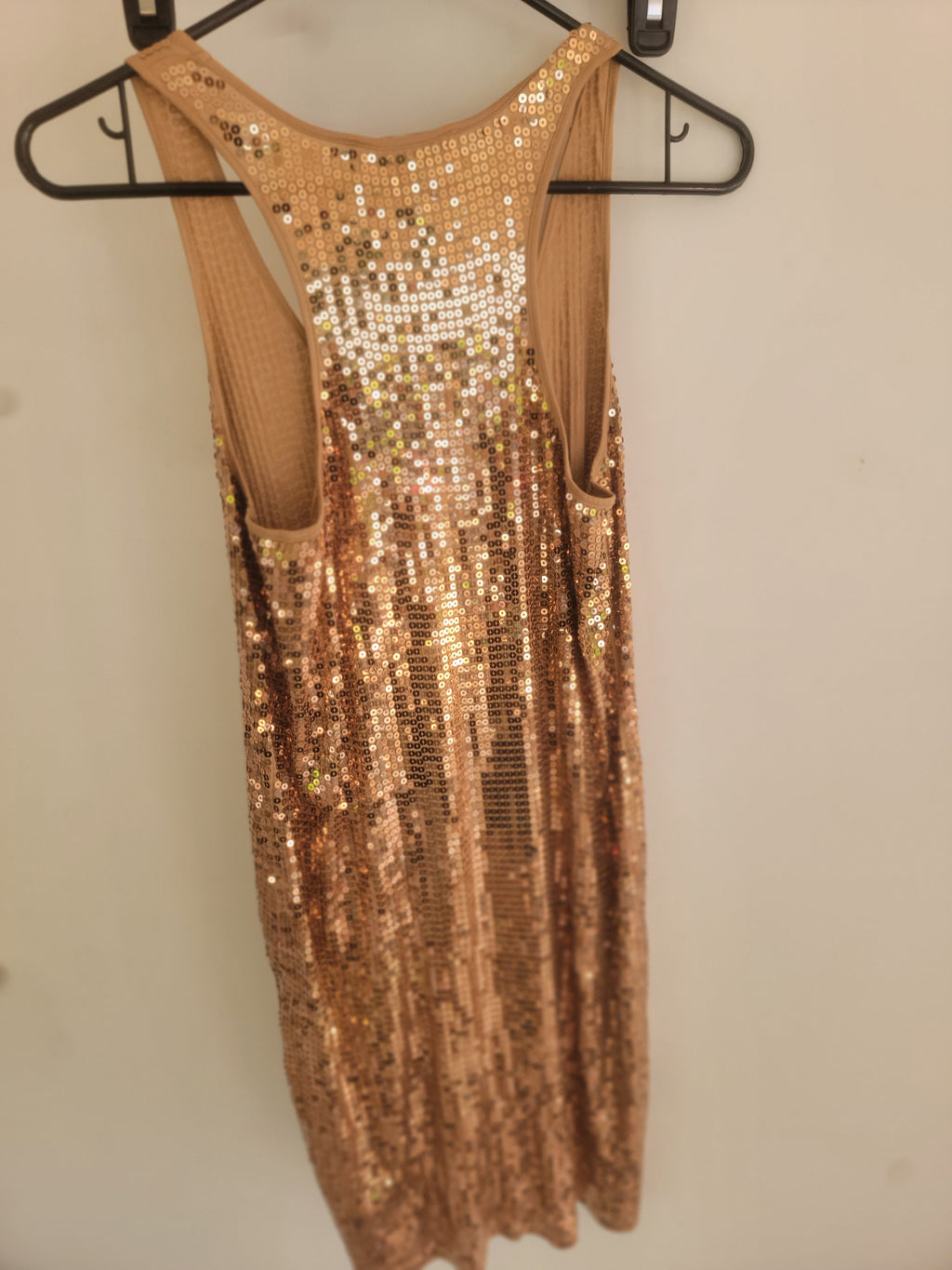 Gold Racerback Dress Small