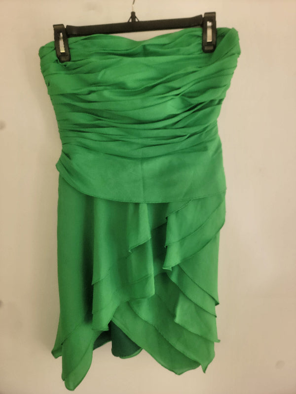 MM COUTURE Strapless Green Dress Medium
