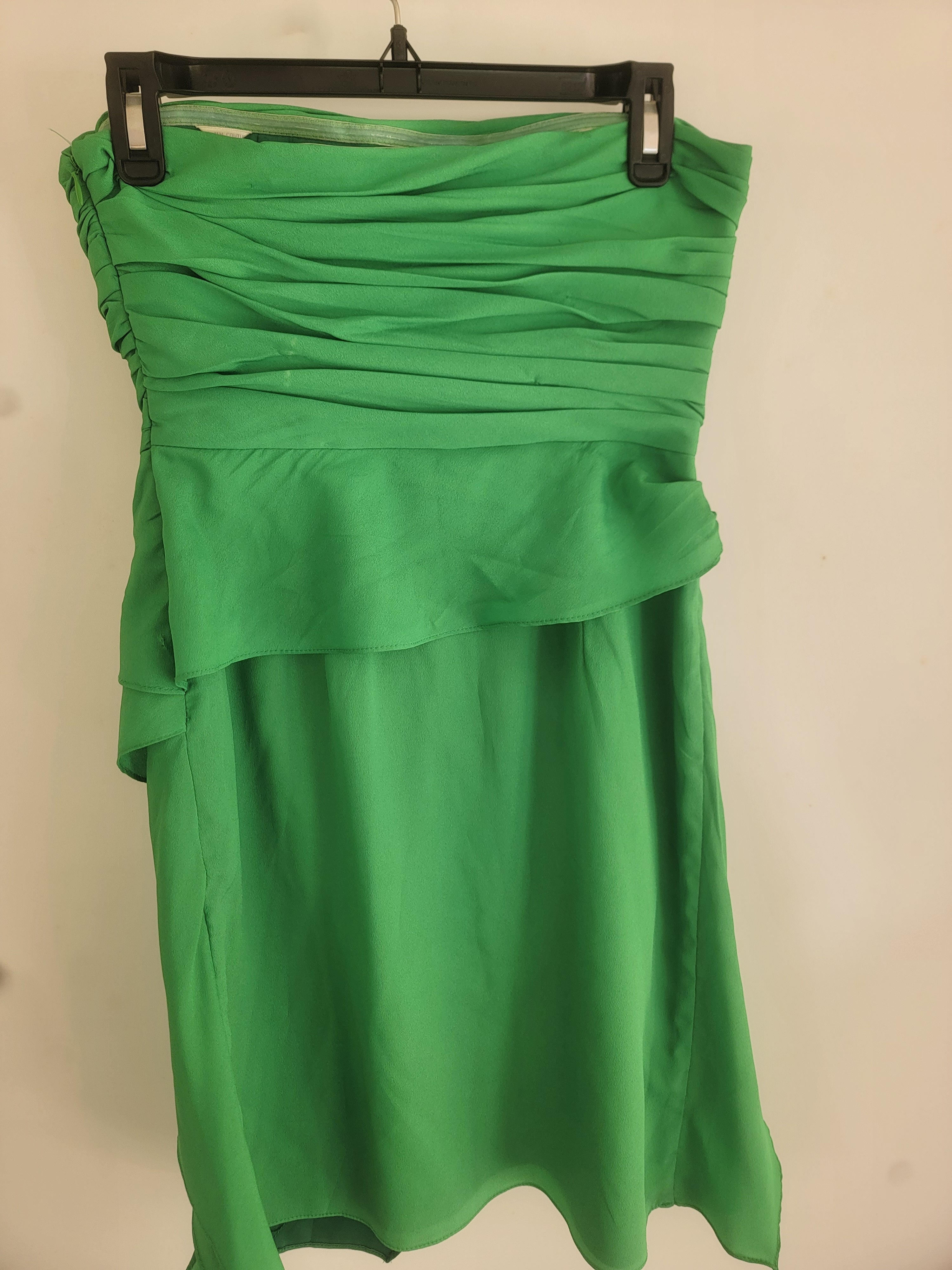 MM COUTURE Strapless Green Dress Medium