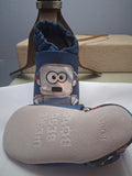 Toddler Soft Soled Blue and Silver Robot 18-24 months