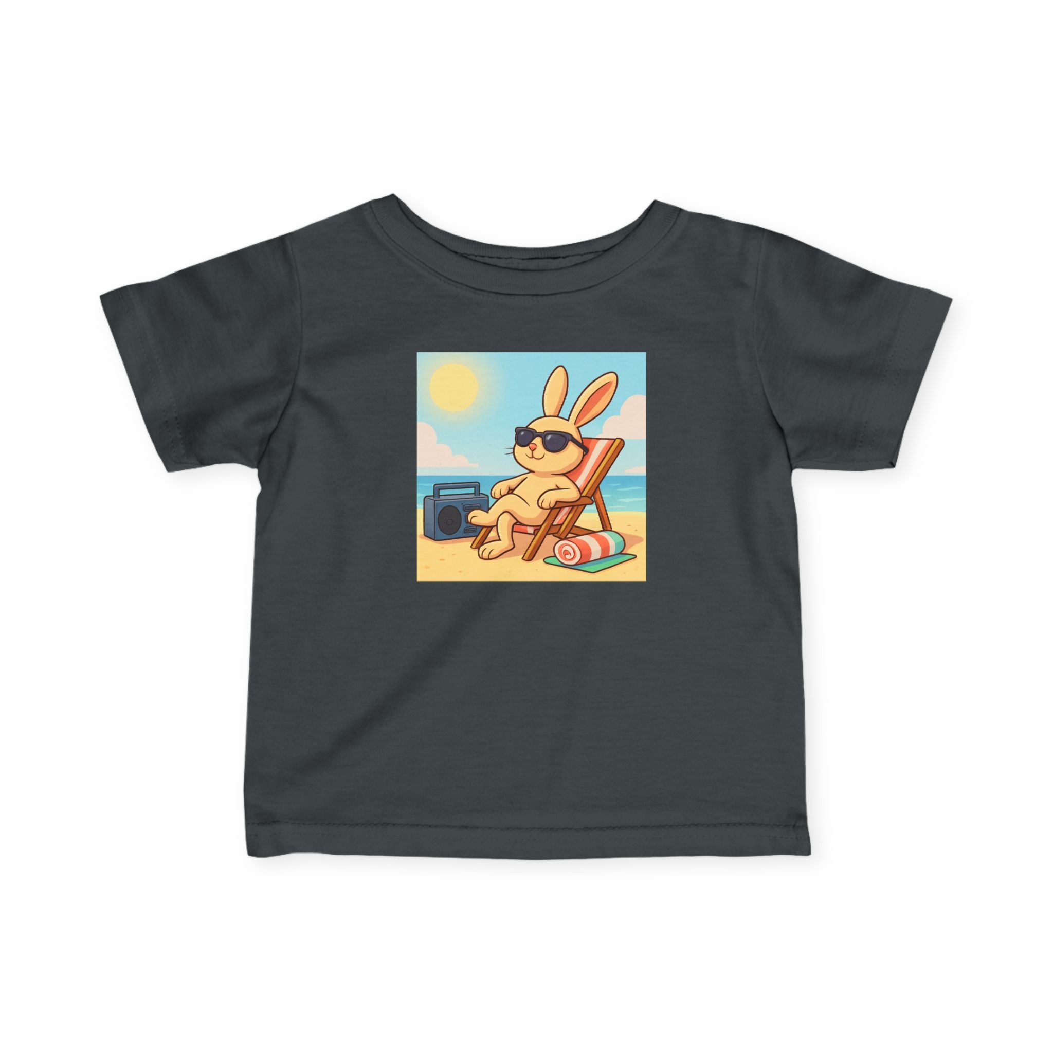 Rabbit Summer Themed - Beach Rabbit Sunbathing Jersey Tee