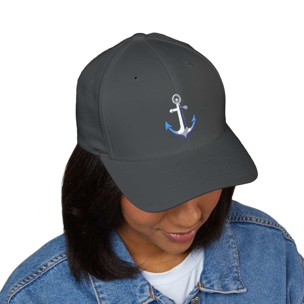 Anchor - Nautical Embroidered Closed-Back Structured Cap