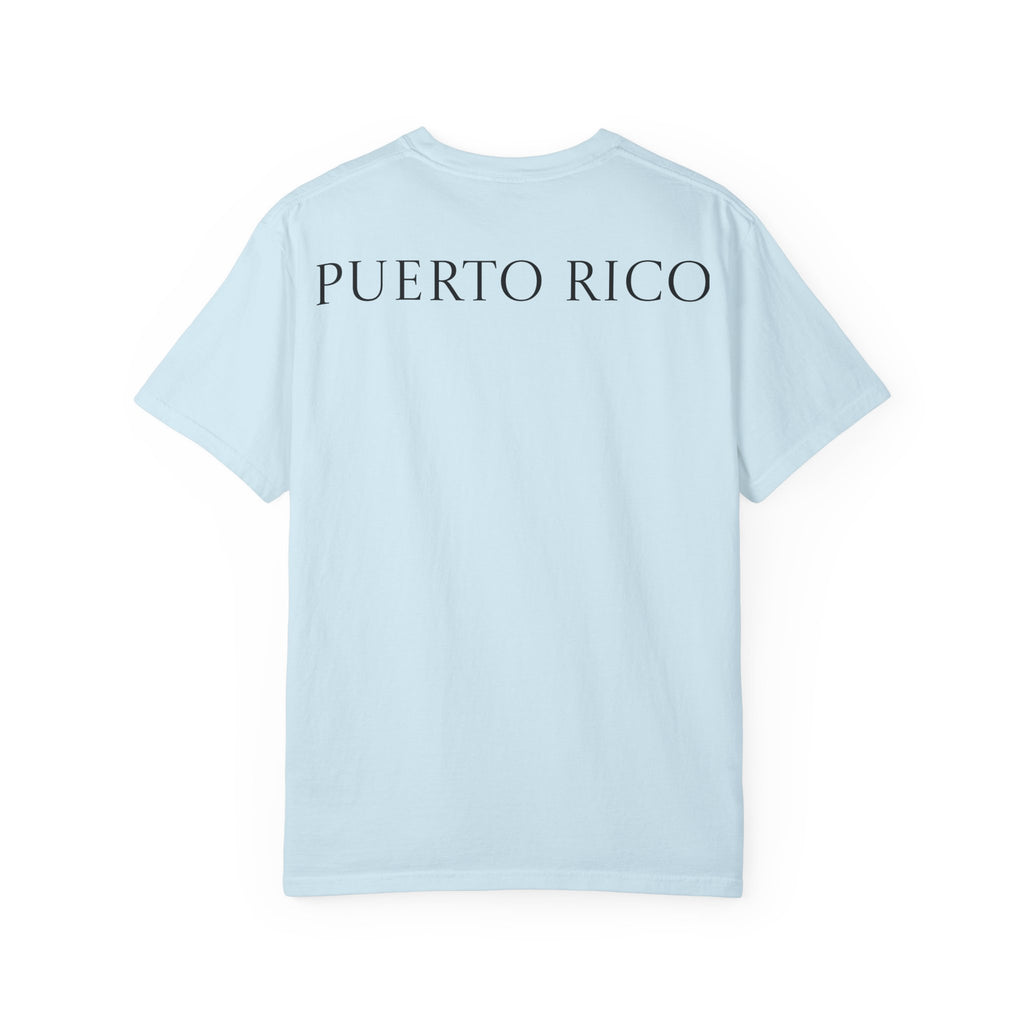 Boricua Vibes Beach T-Shirt — Puerto Rico Sunset Chair Graphic Tee