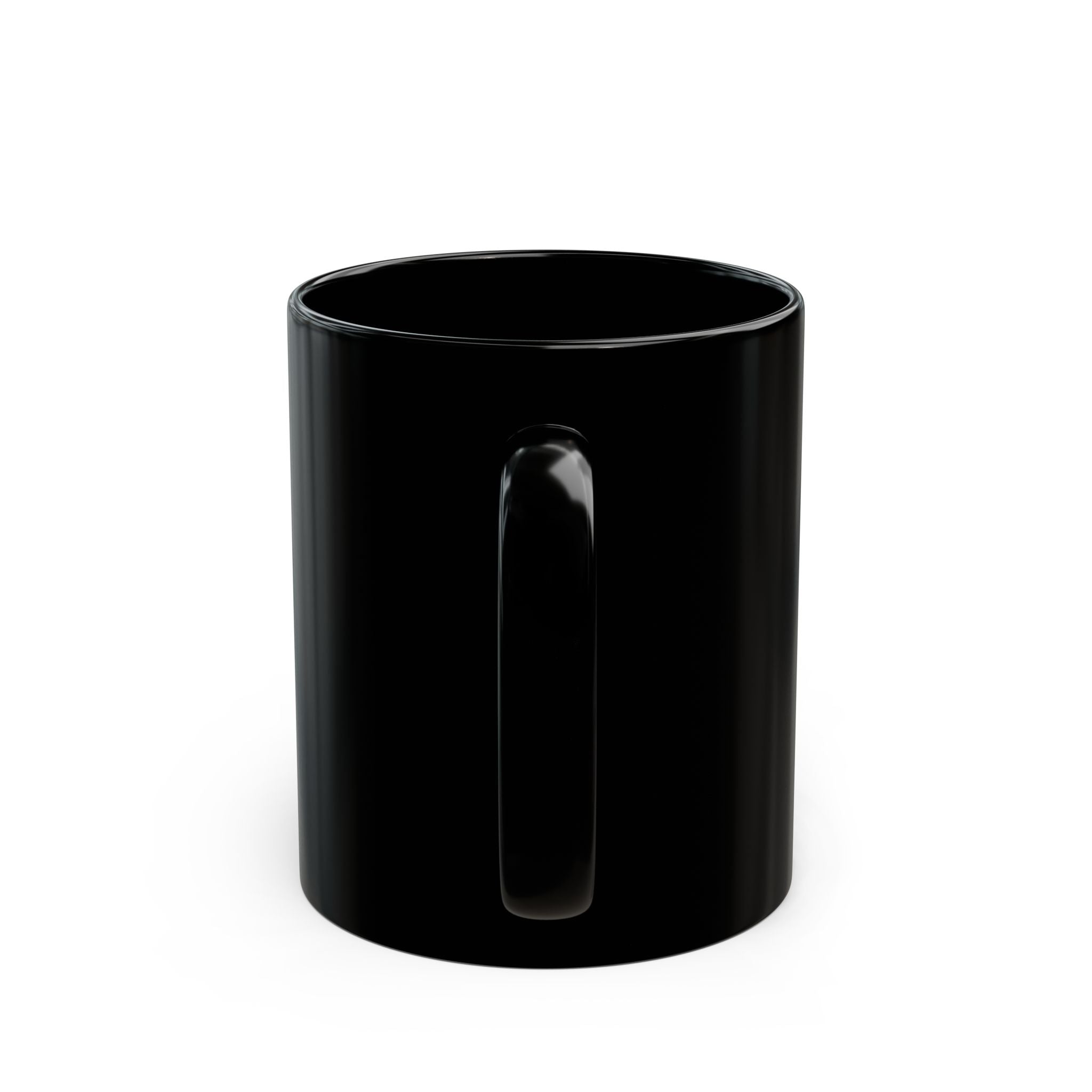 Caribbean Themed Black Ceramic Mug — Scenic Coffee Teacup (11oz, 15oz)