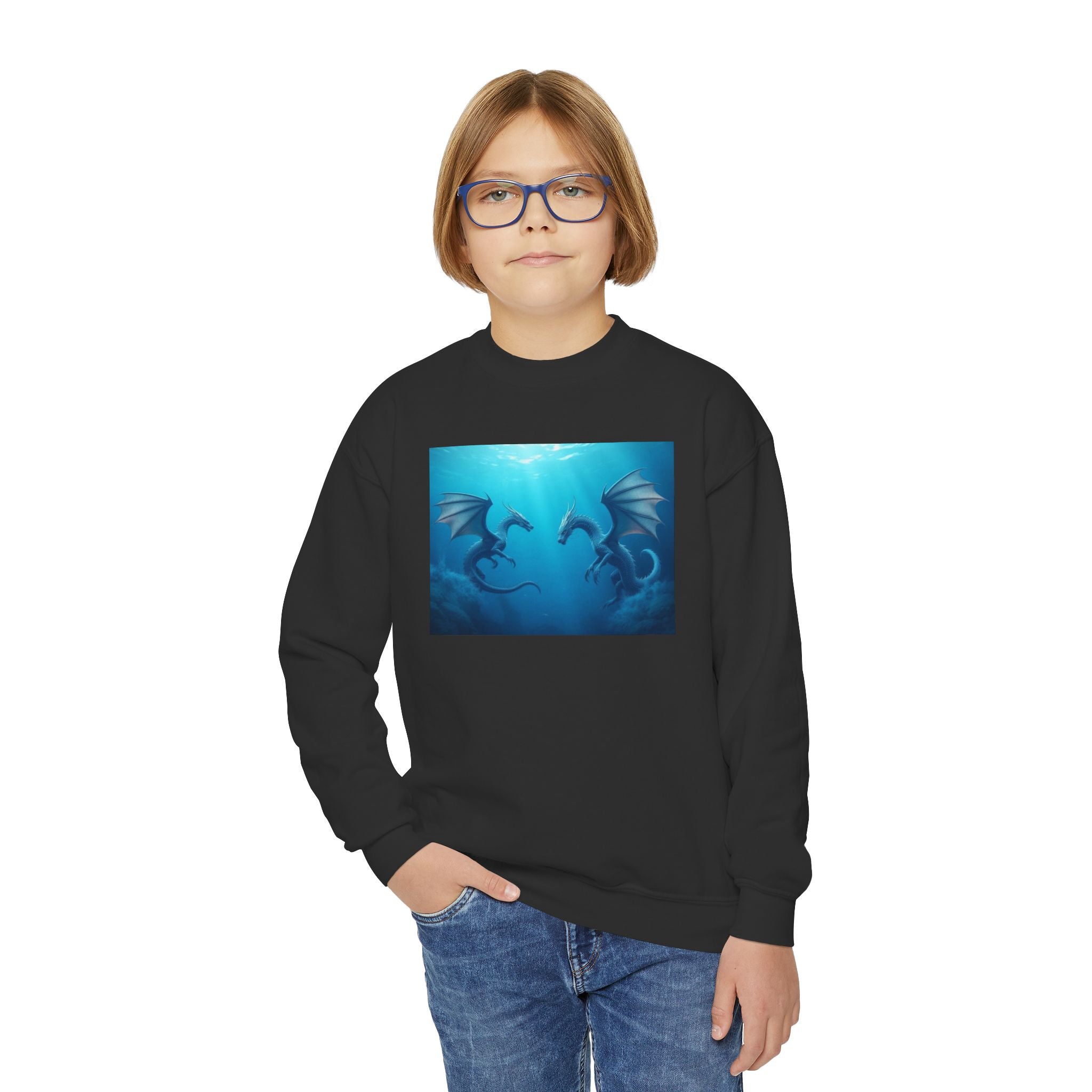 Blue Sea Dragons Adventure Crewneck Sweatshirt