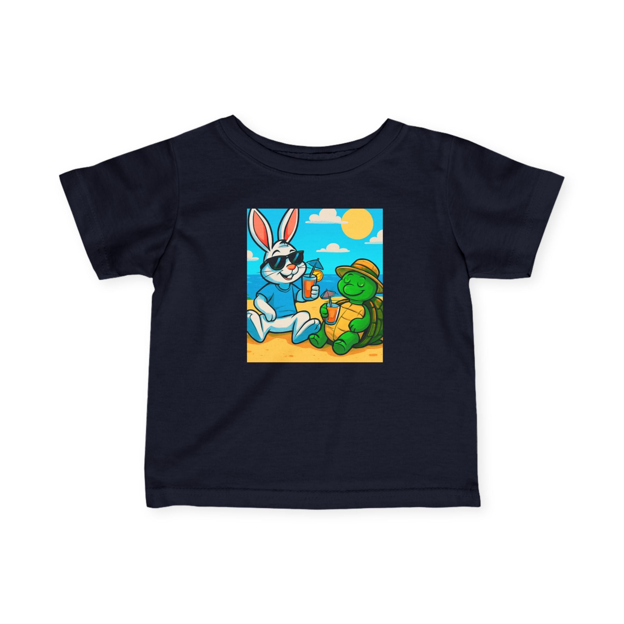 Infant Tee — Beach Bunny & Turtle Friends Graphic