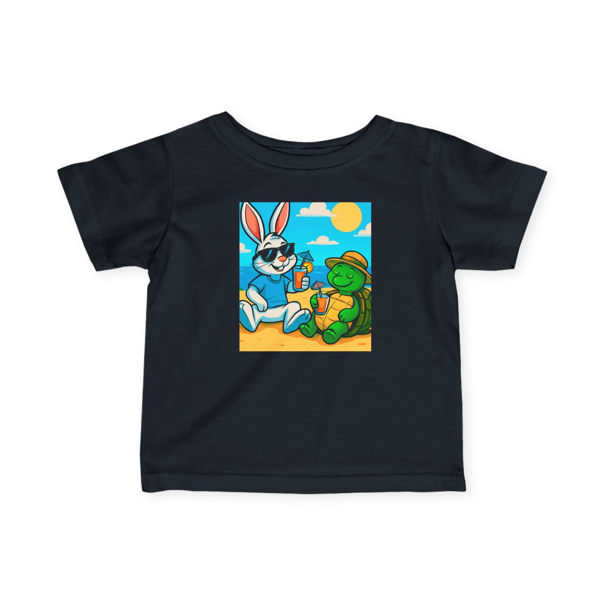 Infant Tee — Beach Bunny & Turtle Friends Graphic