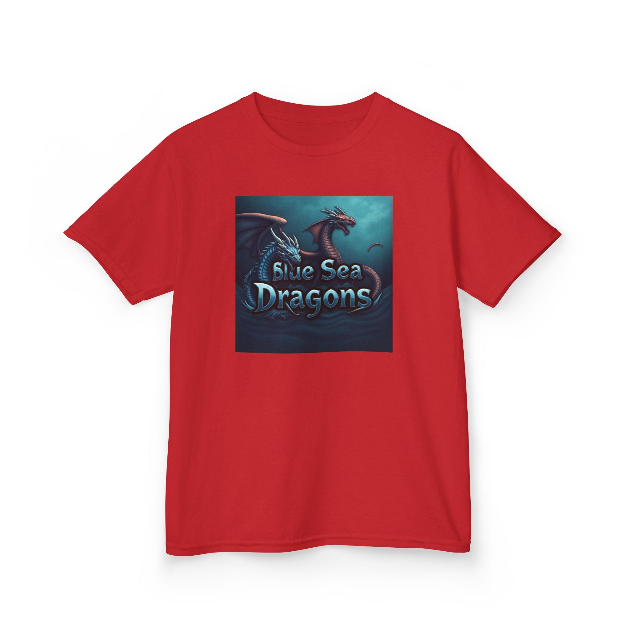 Blue Sea Dragons Big Kids Tee — Ocean Animals Graphic Shirt