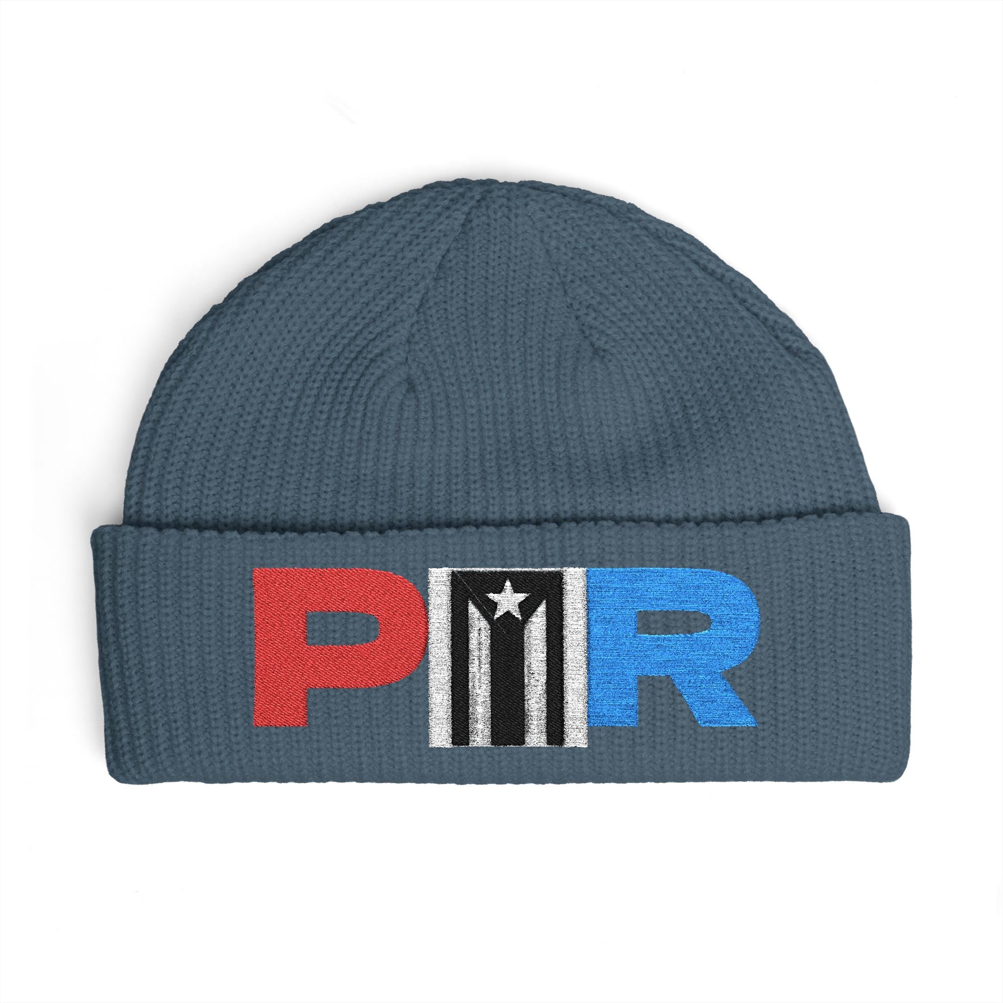 Puerto Rico Resistencia Flag Cuff Beanie — Embroidered Boricua Pride Knit Hat