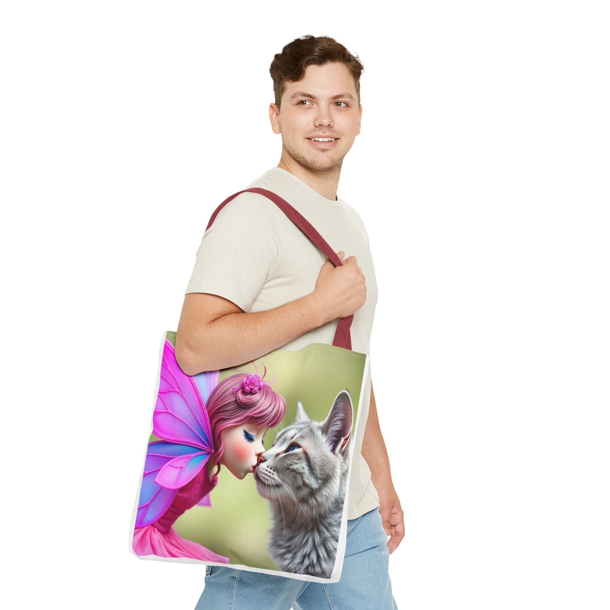 Magical Fairy Cat Tote Bag — Fairy Cat Art Tote