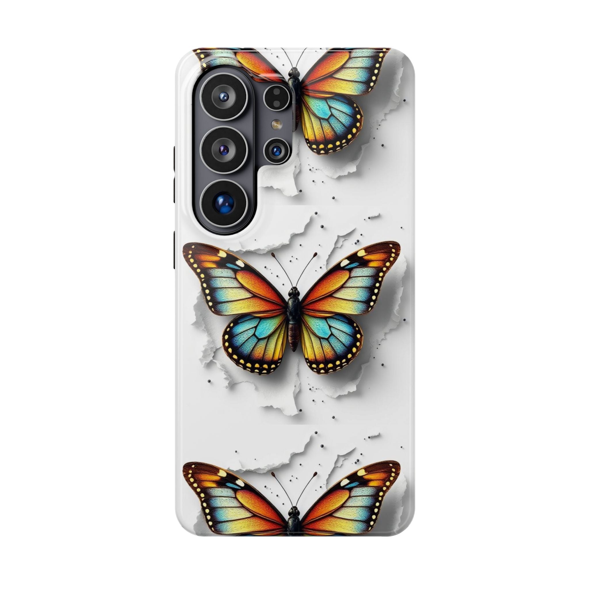 Butterfly Double Pop Magnetic Phone Case — Impact-Resistant Protective Cover S-26