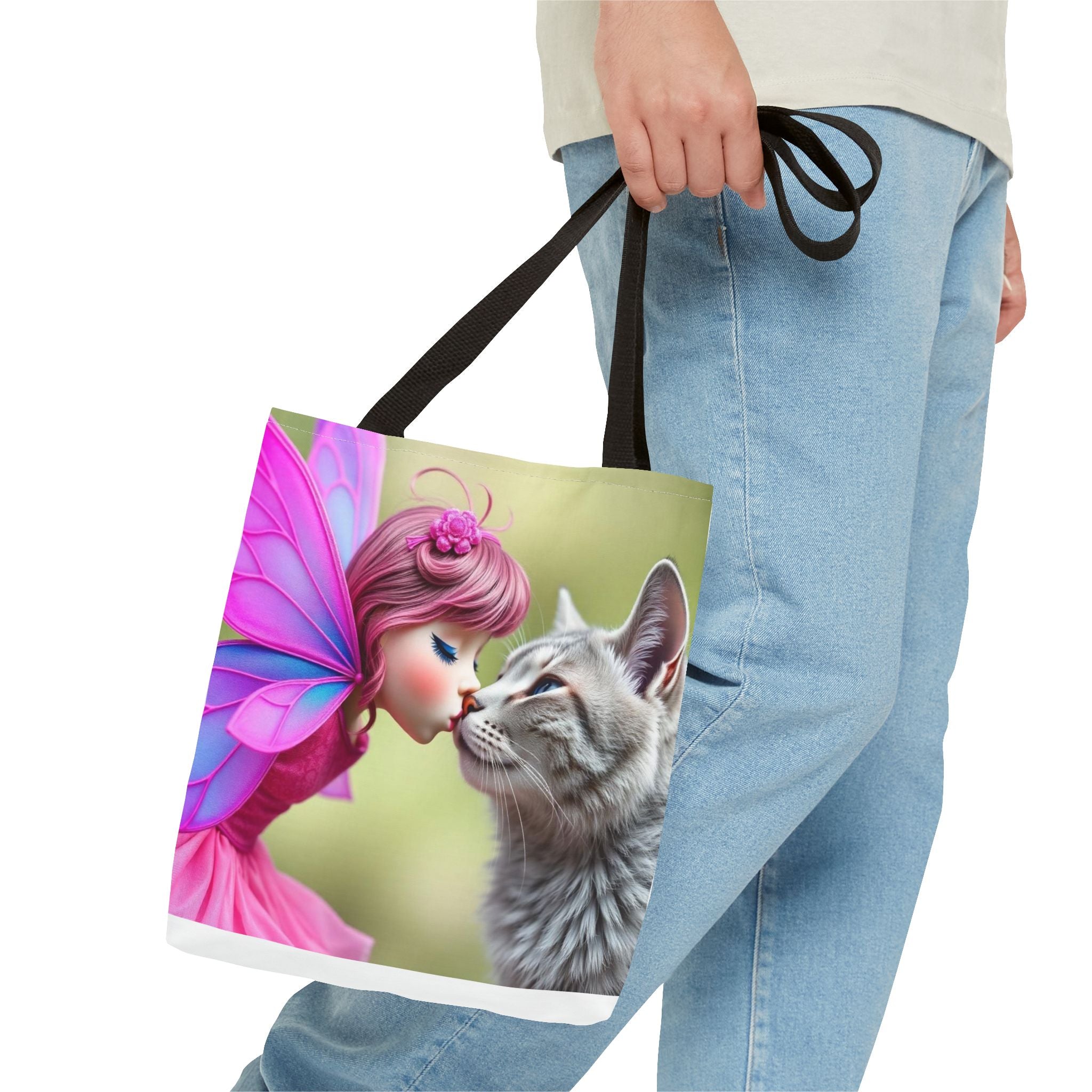 Magical Fairy Cat Tote Bag — Fairy Cat Art Tote