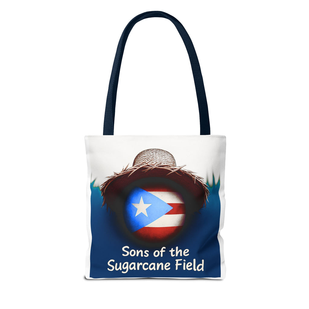 Sons of the Sugarcane Field Tote Bag — Puerto Rican Pride Straw Hat Design
