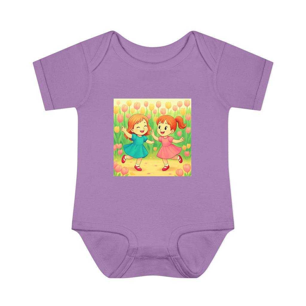 Baby Bodysuit — Spring Tulips Flowers