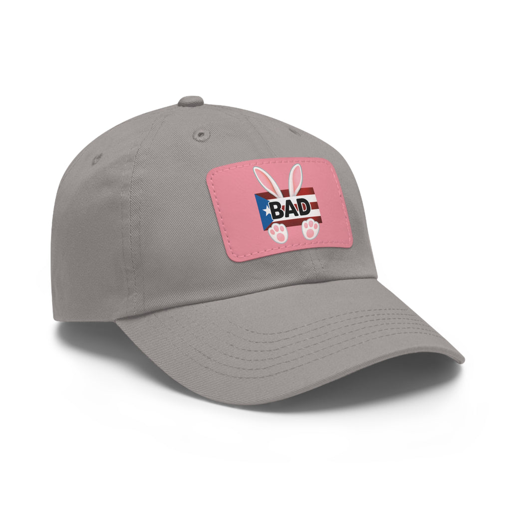 Dad Hat — "Puerto Rico Bunny" Leather Patch Baseball Cap