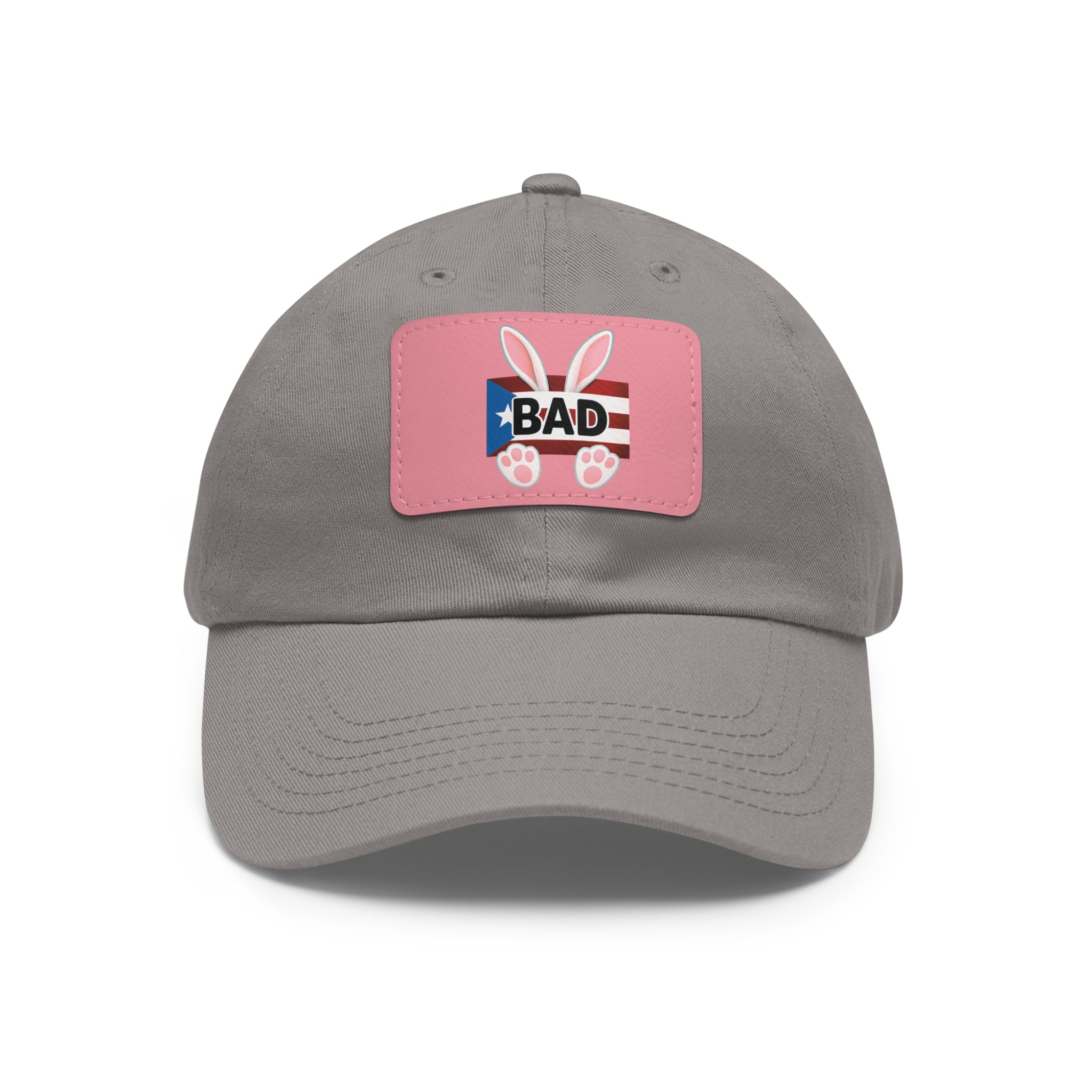 Dad Hat — "Puerto Rico Bunny" Leather Patch Baseball Cap